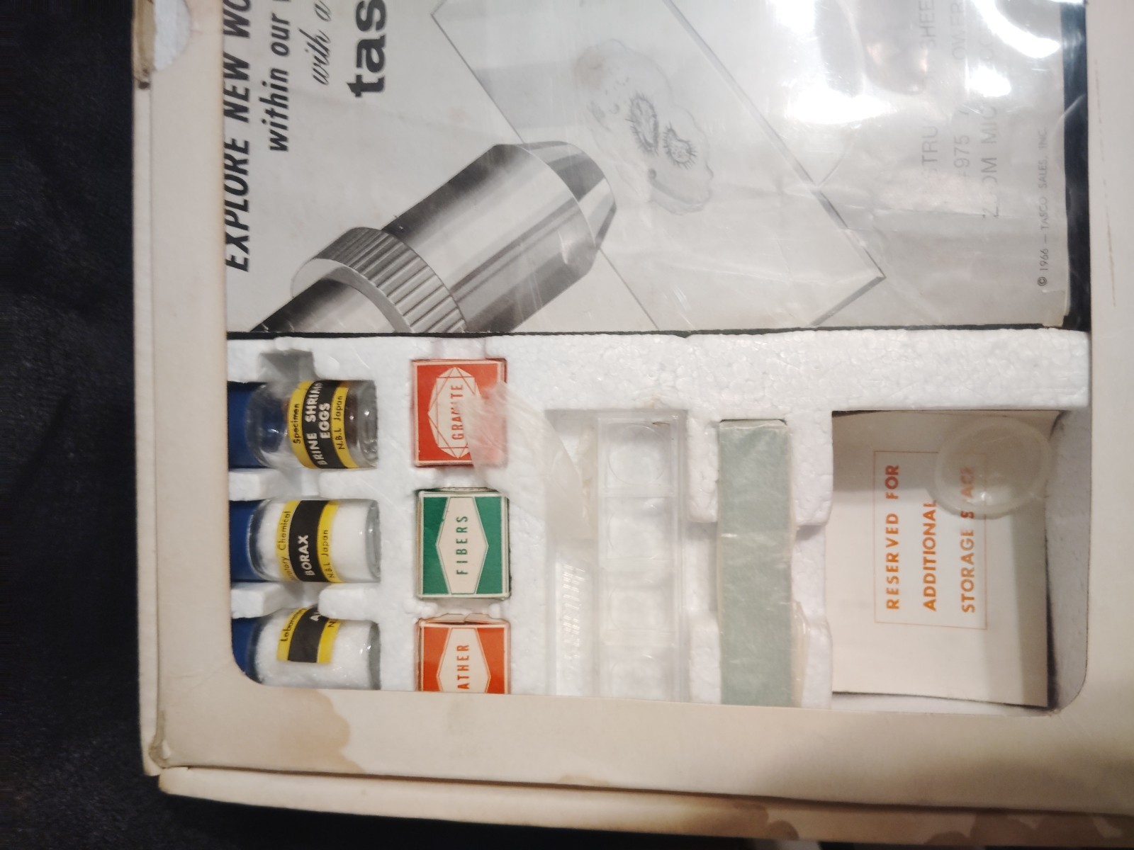 Vintage Tasco #975 750XKZ Power Zoom Microscope Kit