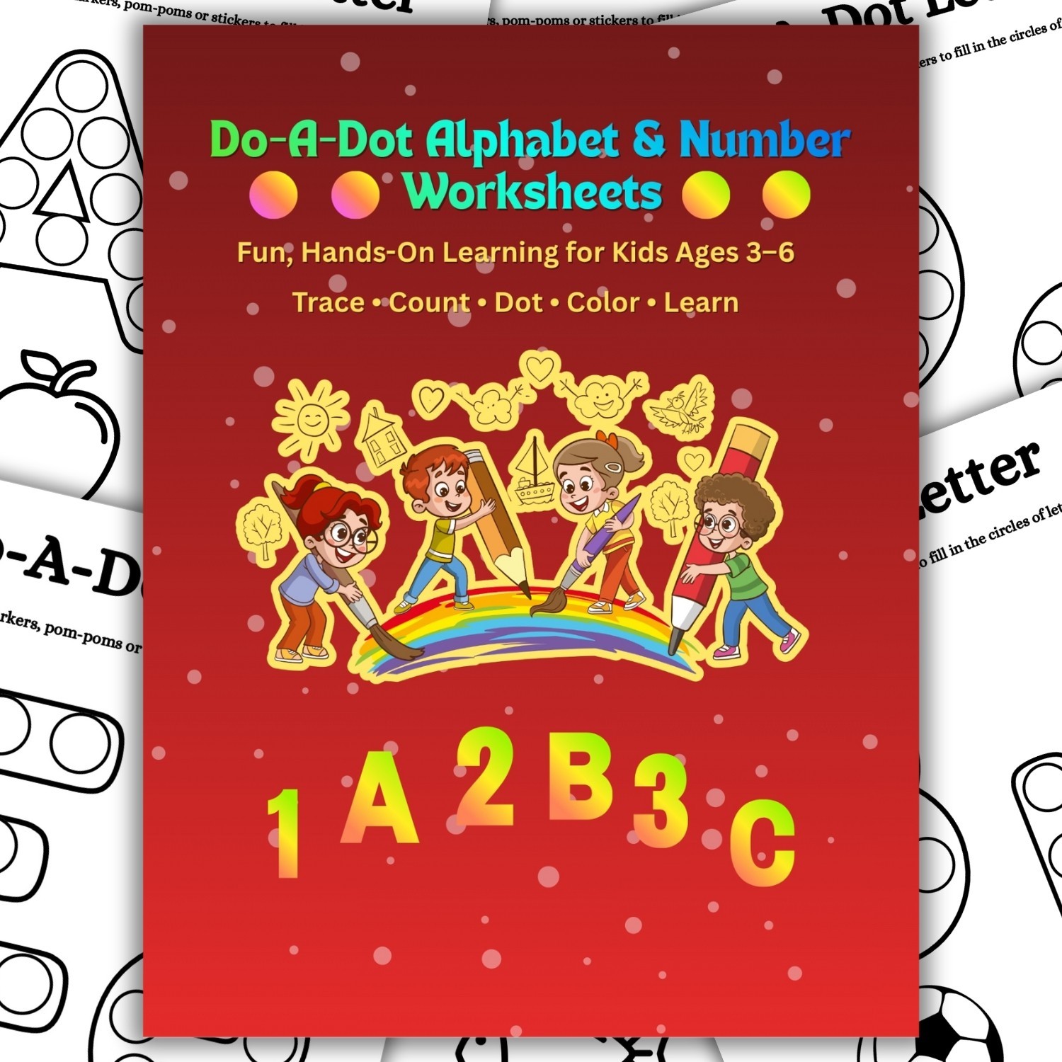 Alphabet & Number Dot Marker Worksheets | Printable Do-A-Dot ABC & Numbers’