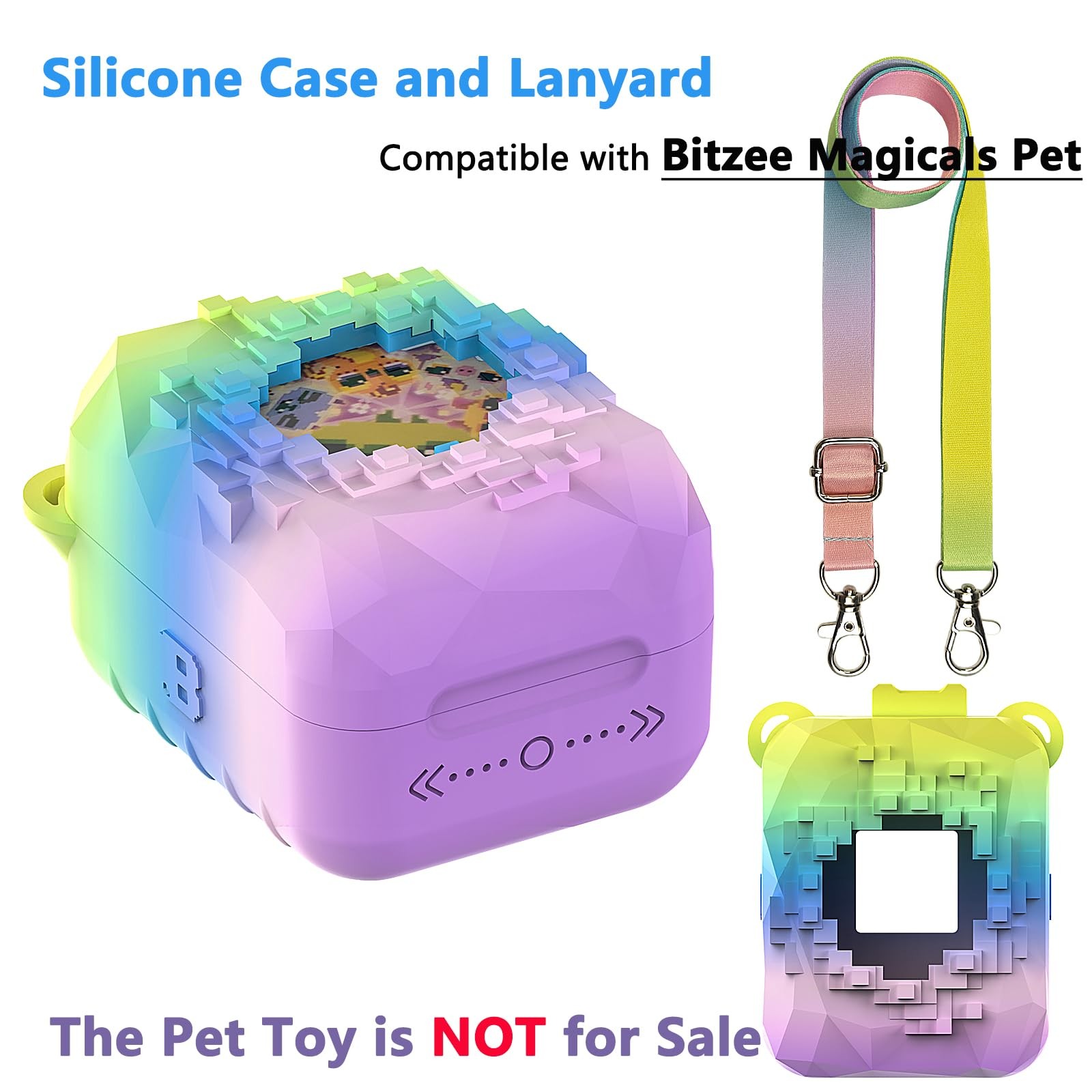 JCHPINE Silicone Cover Case for Bitzee Magicals Interactive Digital Rainbow