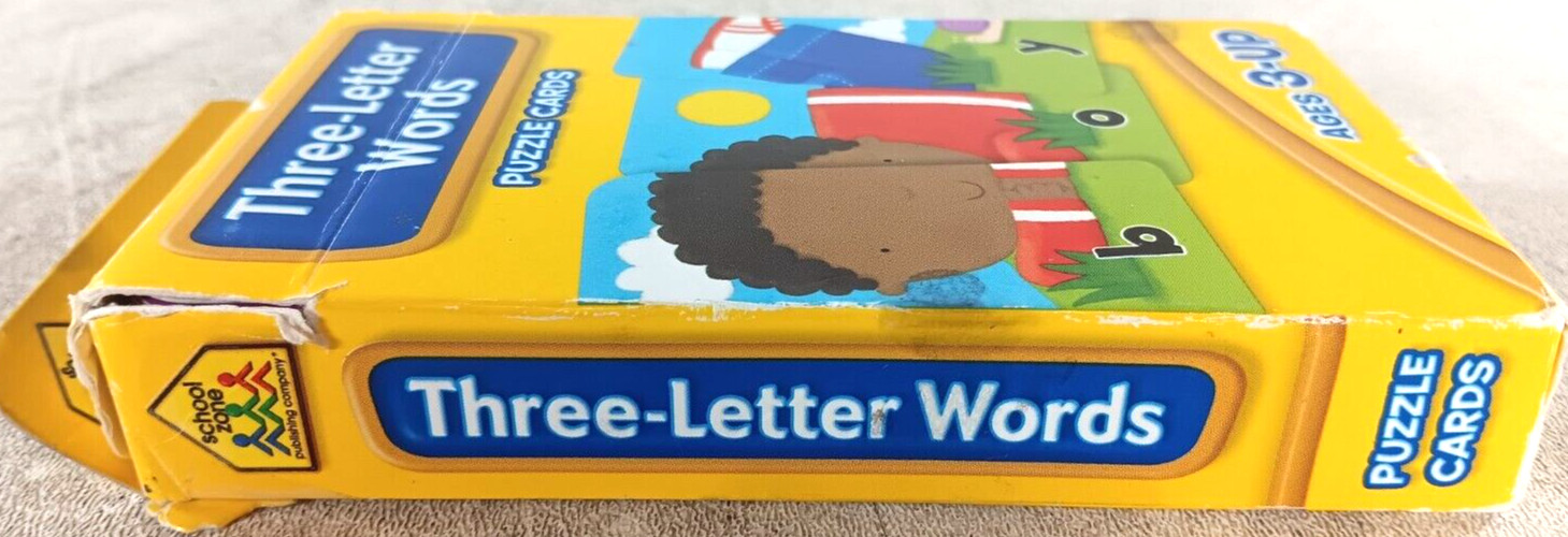 School Zone Three Letter Words Flash Puzzle Cards Learning Game Educational