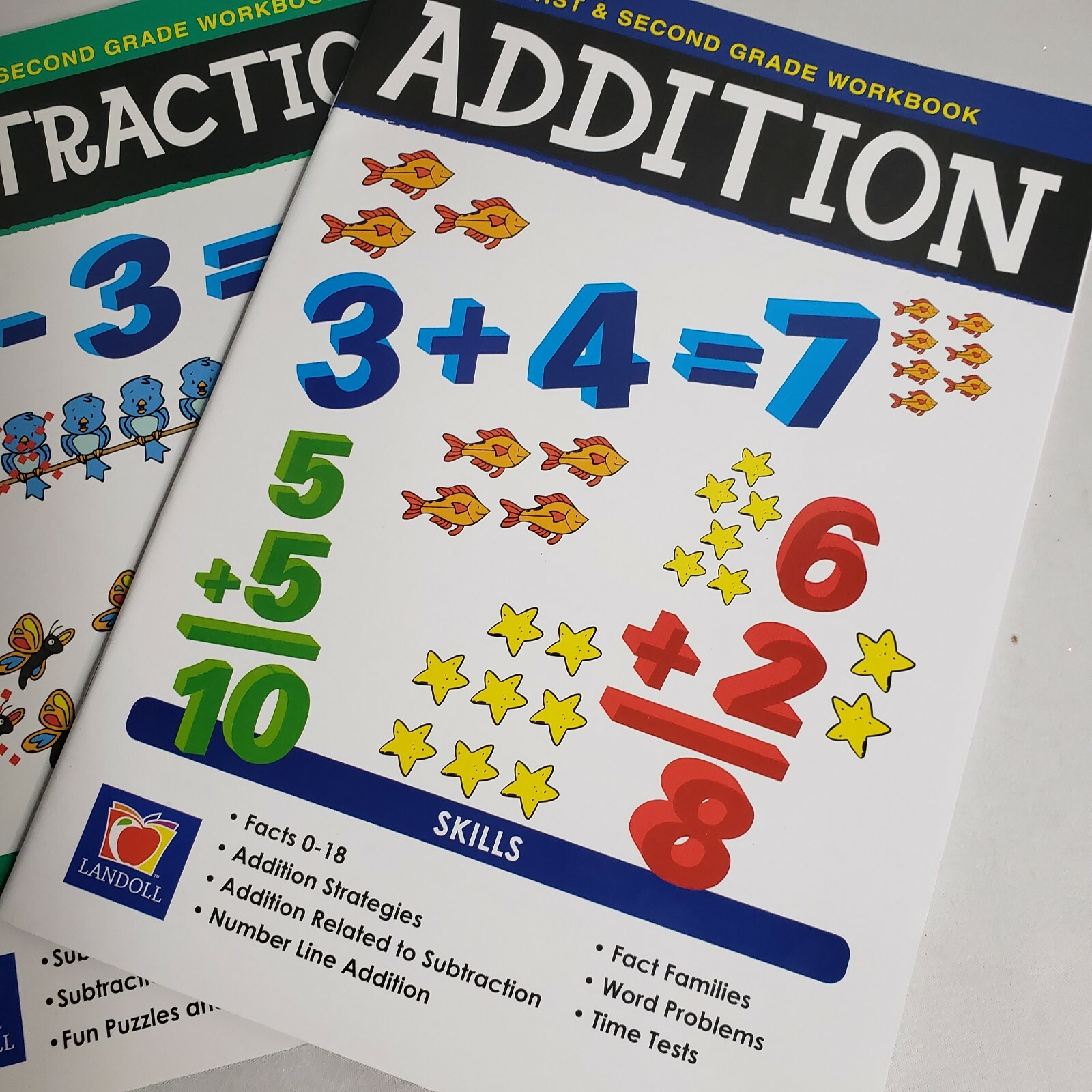 Homeschool Workbooks 1st and 2nd Grade Math Addition and Subtraction Common Core