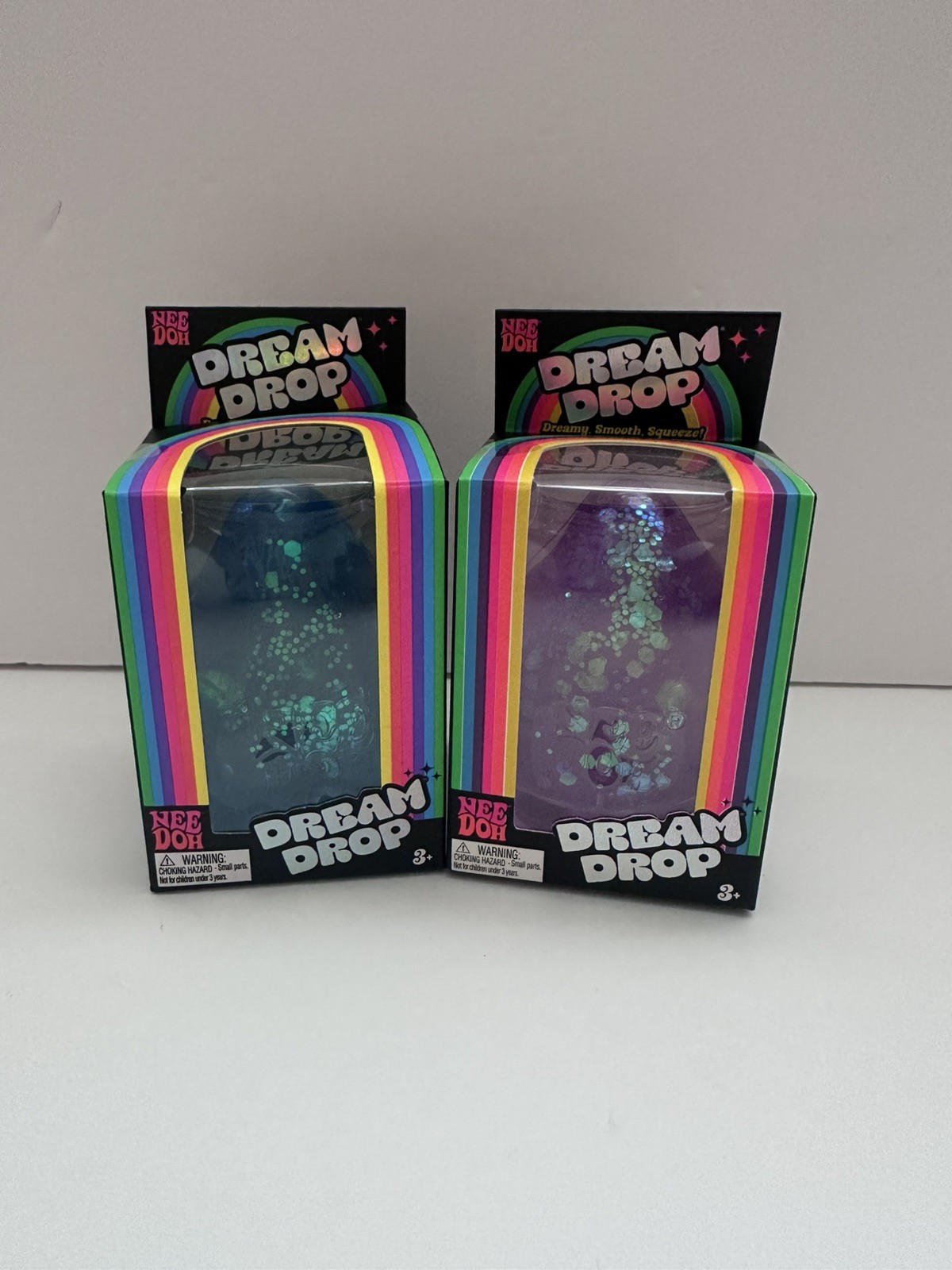 NeeDoh DREAM DROP 💧 Squishy Fidget Toy to Squeeze BRAND NEW w/Stand- lot of 2