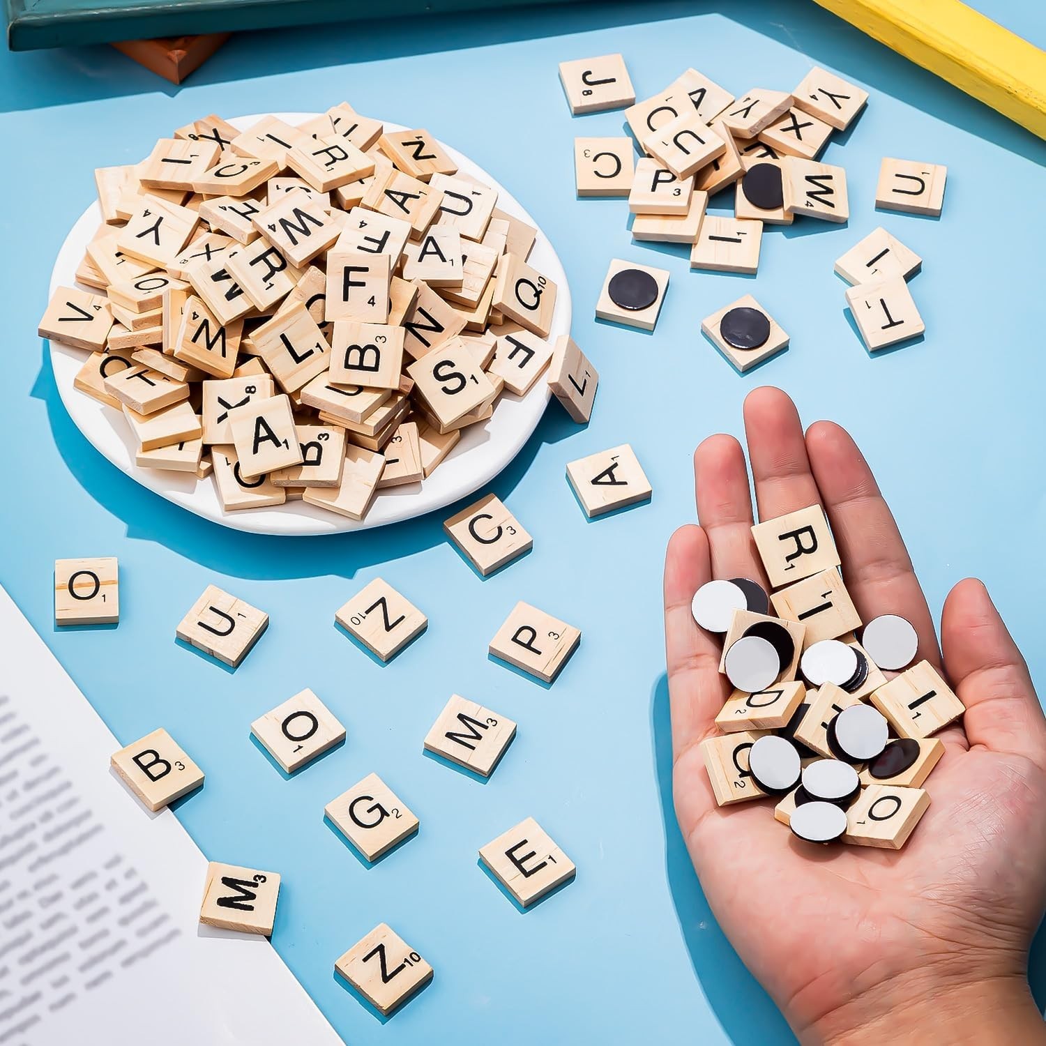 300 PCS Wood Magnetic Letter, Wooden Letter Magnets for Fridge Refrigerator W…