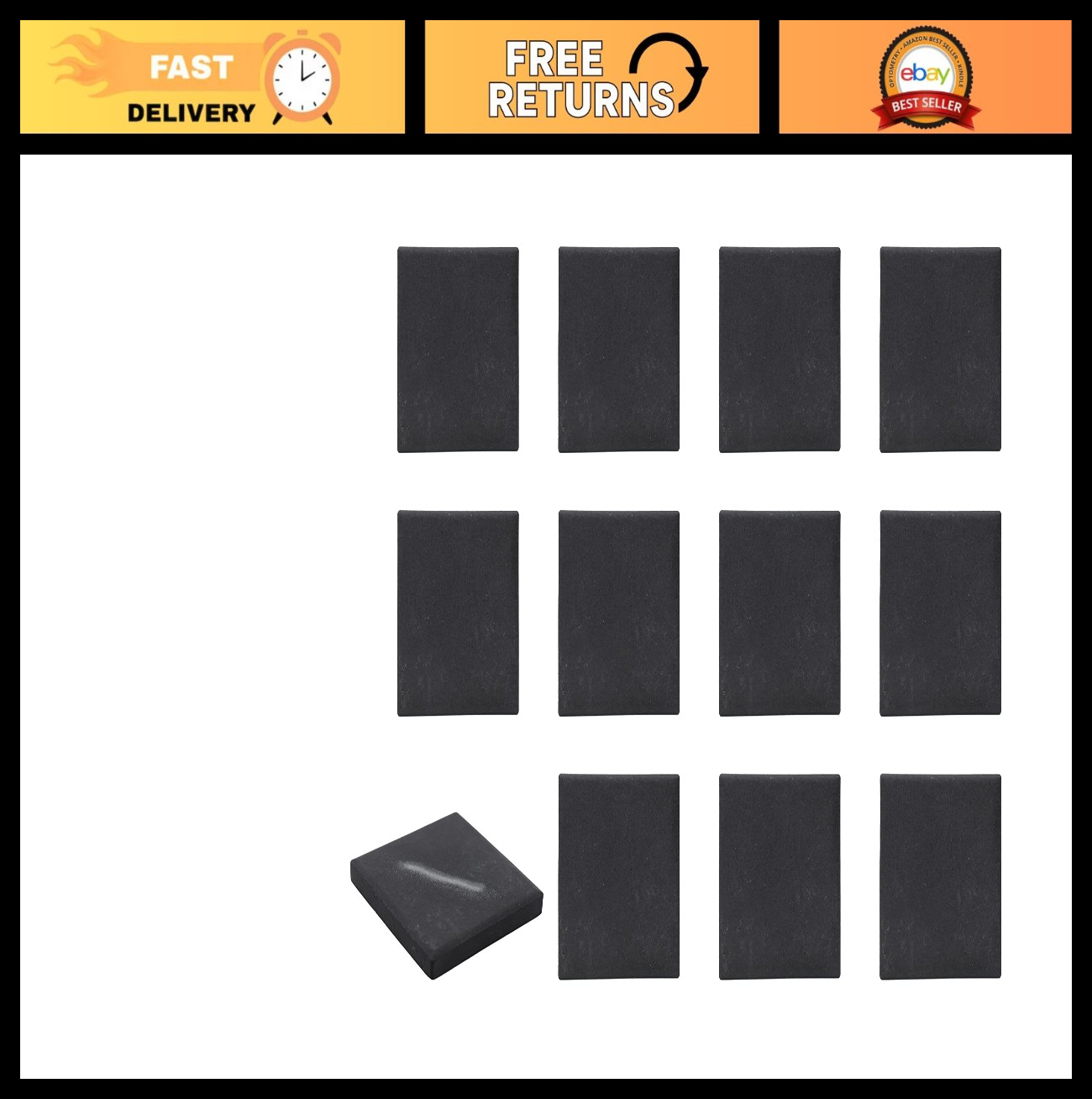12 Pack Streak Plates for Mineral Testing – Off-Black Unglazed Porcelain Lab Too
