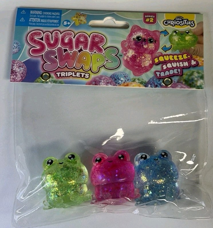 Orb Curiosities Sugar Swaps Triplets Series 2 Frogs Squeeze, Squish, Trade NEW