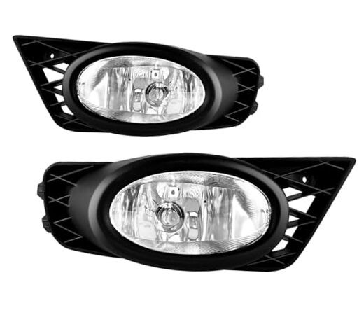 Fog Lights Compatible With 2009 2010 2011 Civic Sedan Front Bumper 09-11 civic