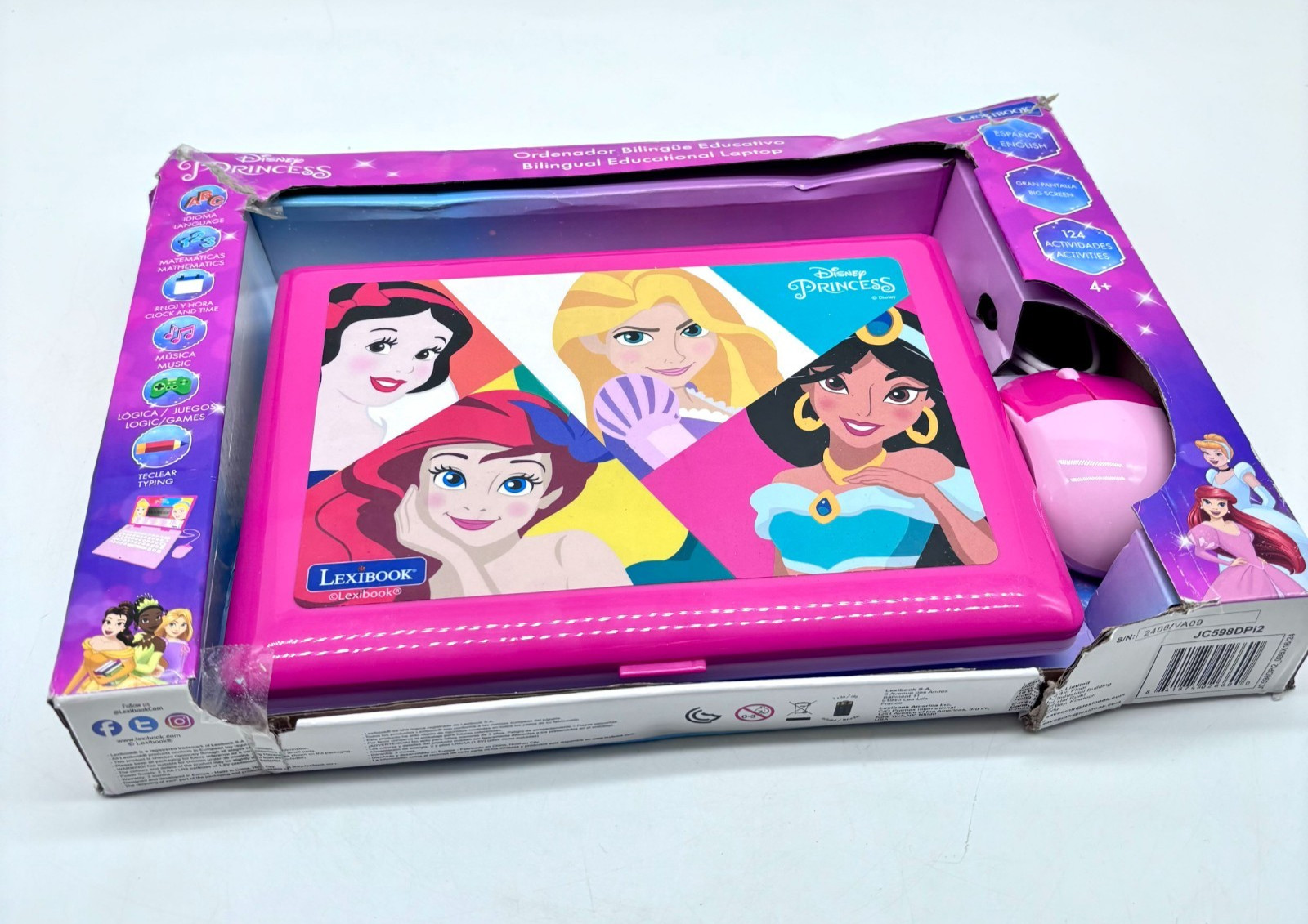NEW Lexibook Disney Princess Bilingual Educational Laptop