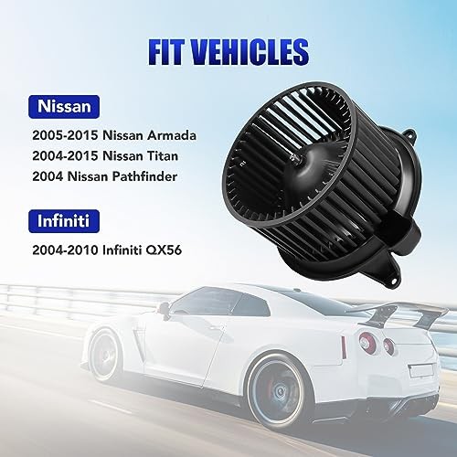 Blower Motor Fits for 2005-2015 Nissan Armada, 2004-2008 Nissan Titan, 2004-2010