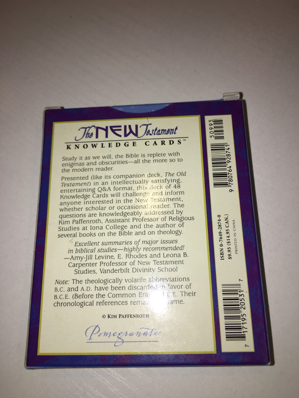 new childs adults Knowledge Cards the new testament biblical quiz deck religious
