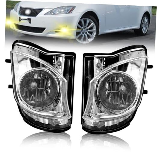 Fog Lights Compatible With 2006-2010 IS250/IS350 Front Bumper Lights Assembly