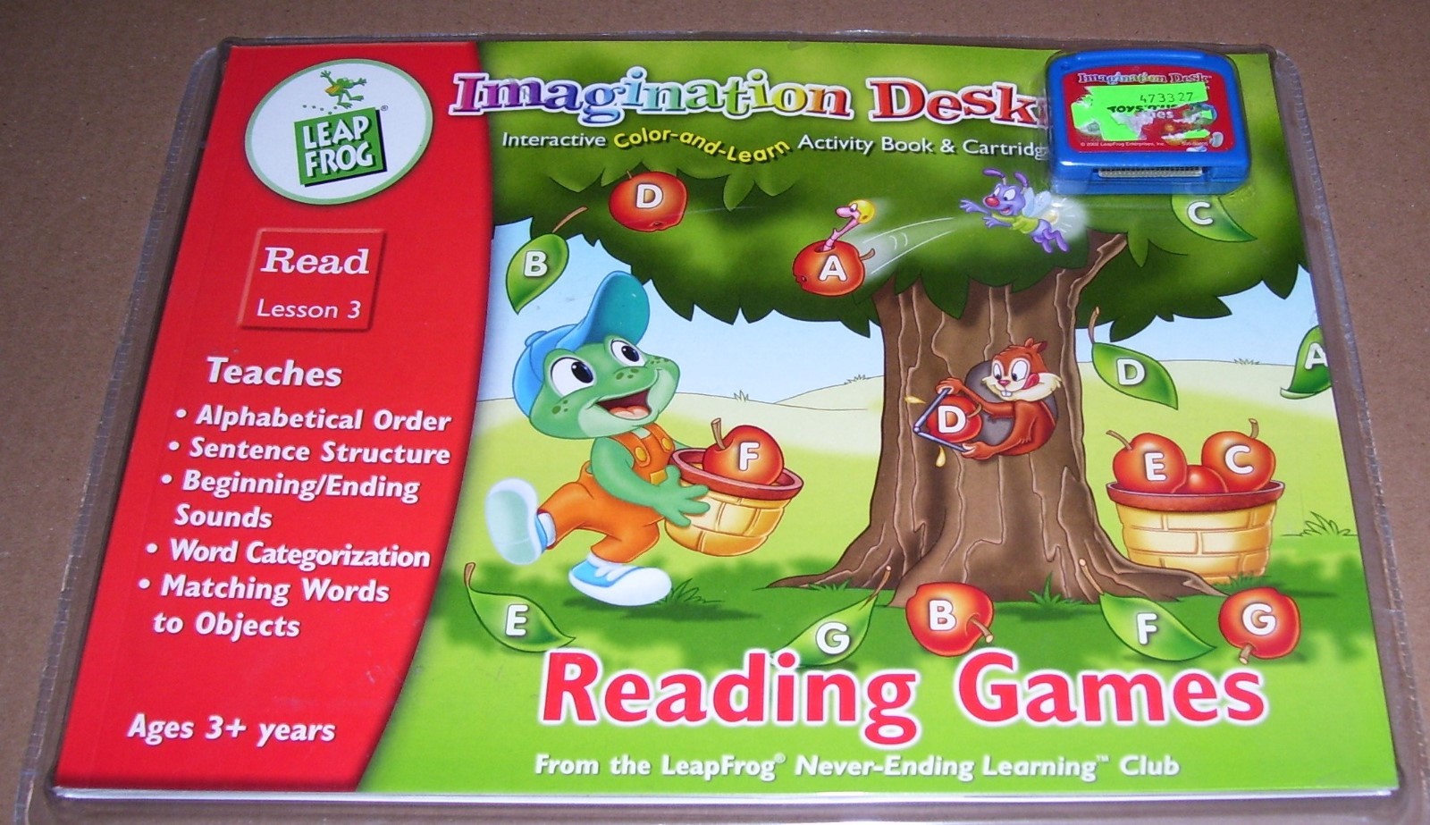 LEAP FROG IMAGINATION DESK READ LESSON 3 CARTRIDGE & BOOK FACTORY SEALED 2002