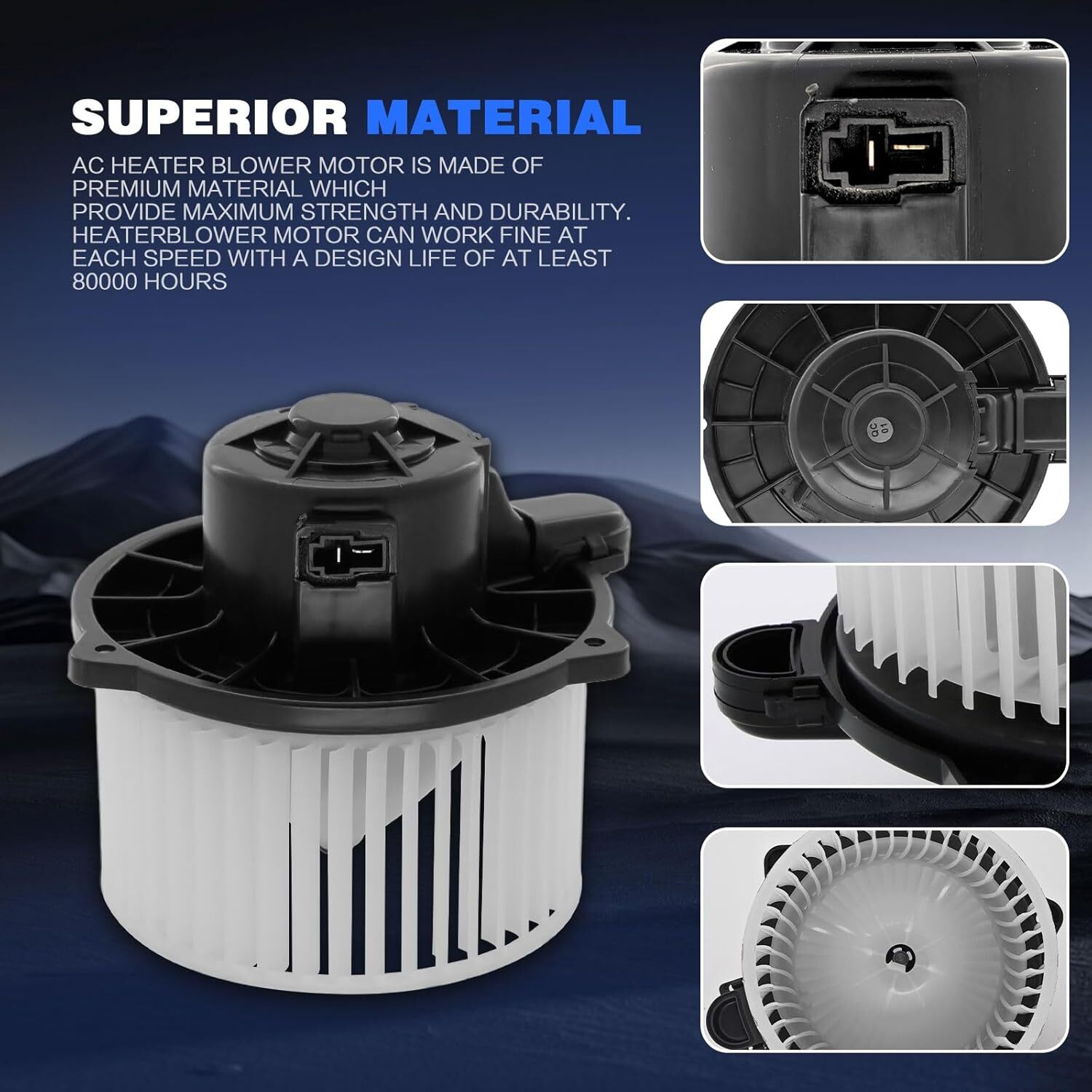 HVAC Heater Blower Motor with Fan Cage Compatible with Hyundai Accent 2003-2011,