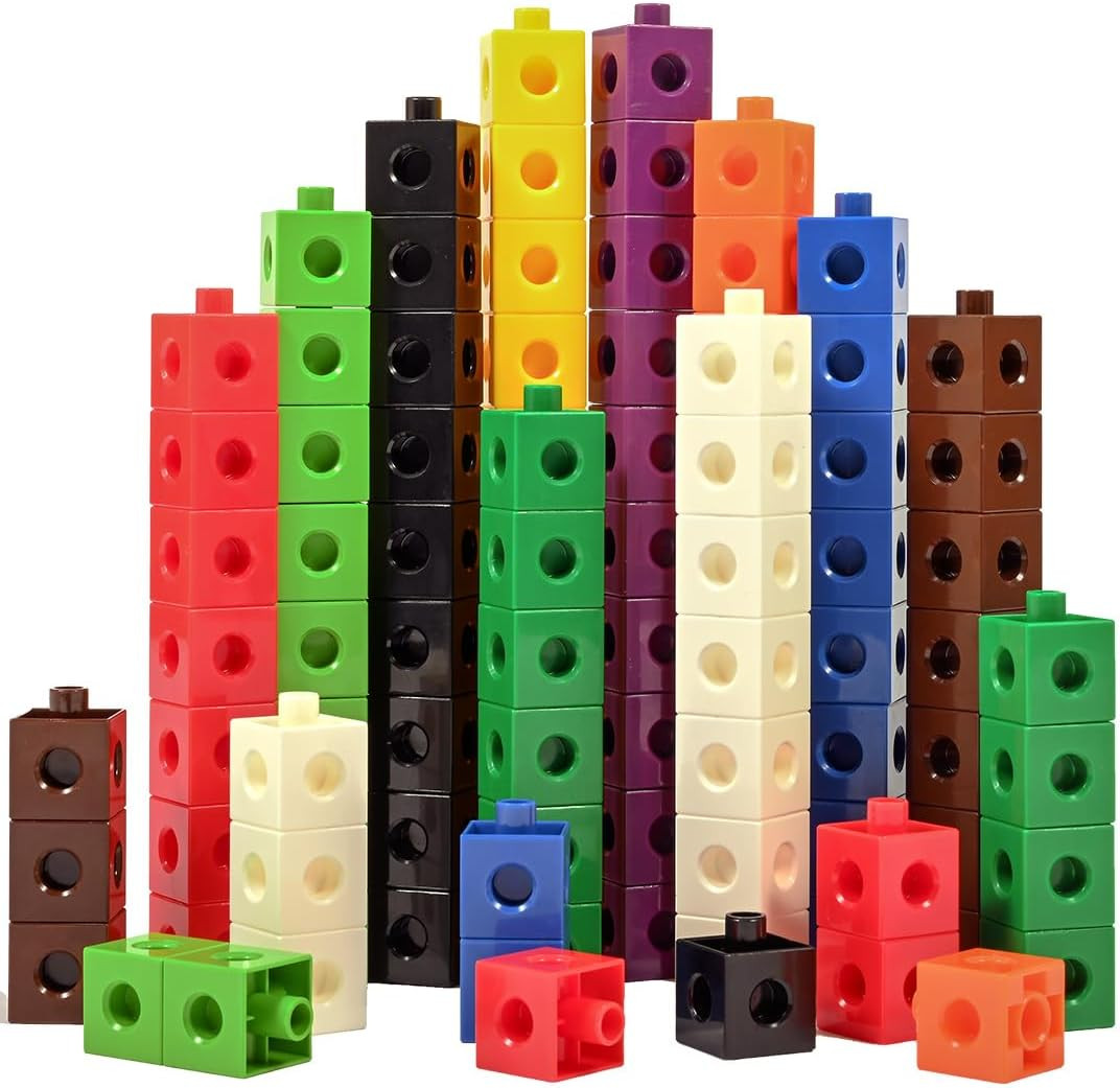 Edxeducation Linking Cubes | Set of 100 | Counting Cubes | Color Sorting Toys |