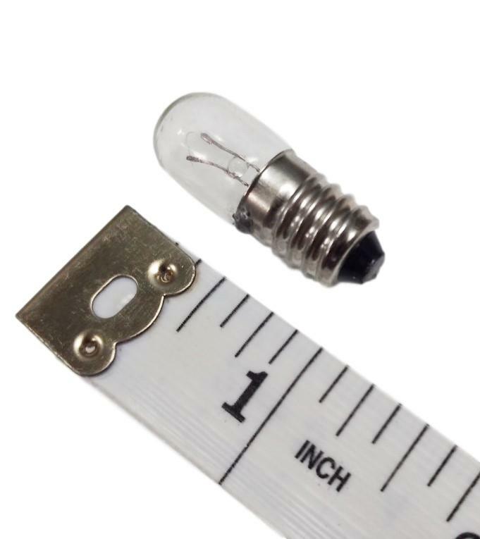 E10 Miniature Lamps or Light Bulbs, 3.8V 0.2A, Pack of 10, Bullet Shape