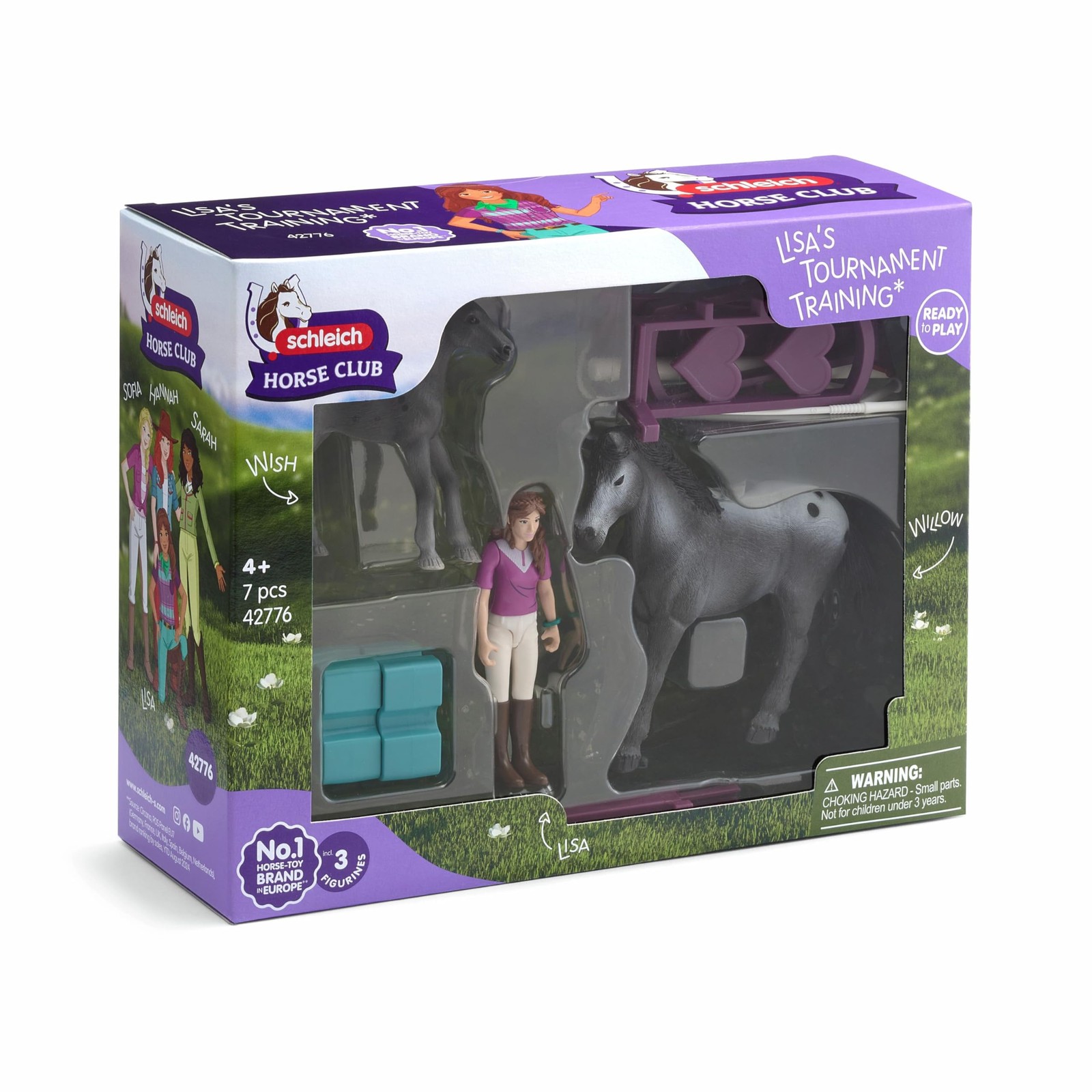 Schleich Horse Club – 15PC Tournament Training Set with Poseable Lisa Figurin…