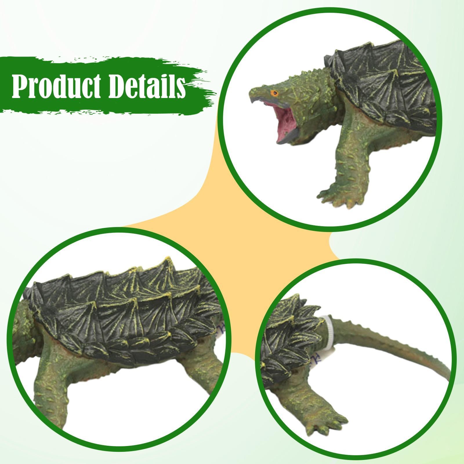 Snapping Turtle Model Desktop Decoration Cake Topper for Kids Animal Figure