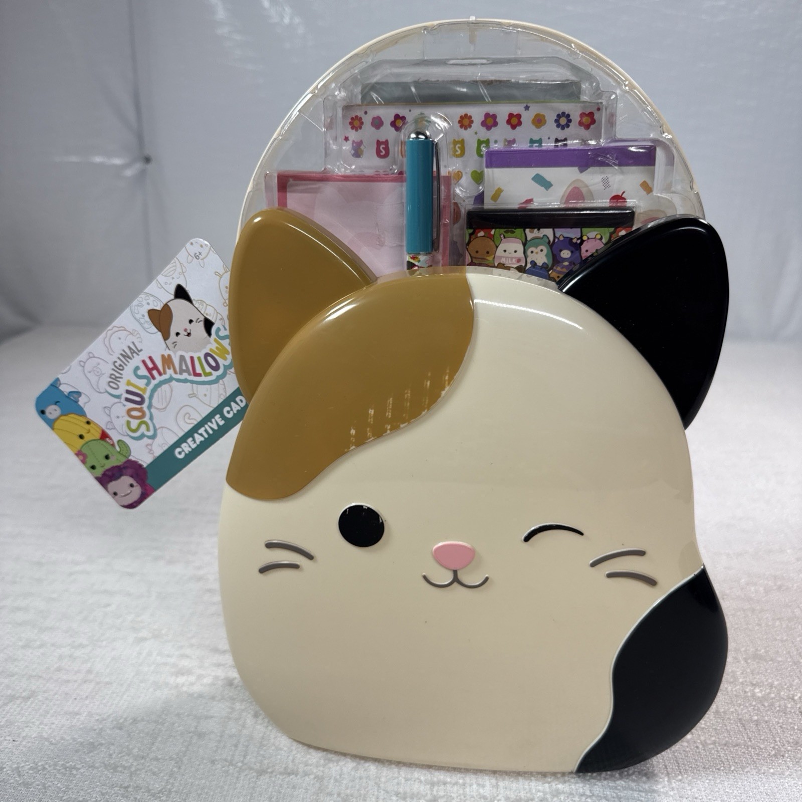Squishmallows Original Creative Caddy Stationary Kitty Cat Kit NWT Pen Notepad