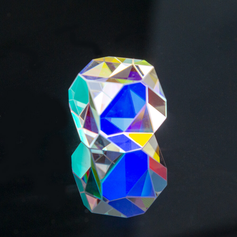 Cube Crystal Prism Cross Dichroic Prism Dice Octahedral Beam Combiner Decorative