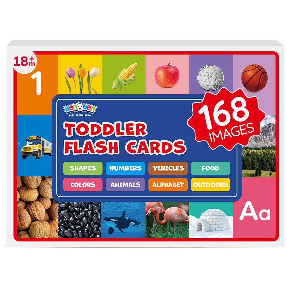 84 Double-Sided 168 Images Educational Flash Cards Alphabet Number Animal Shape