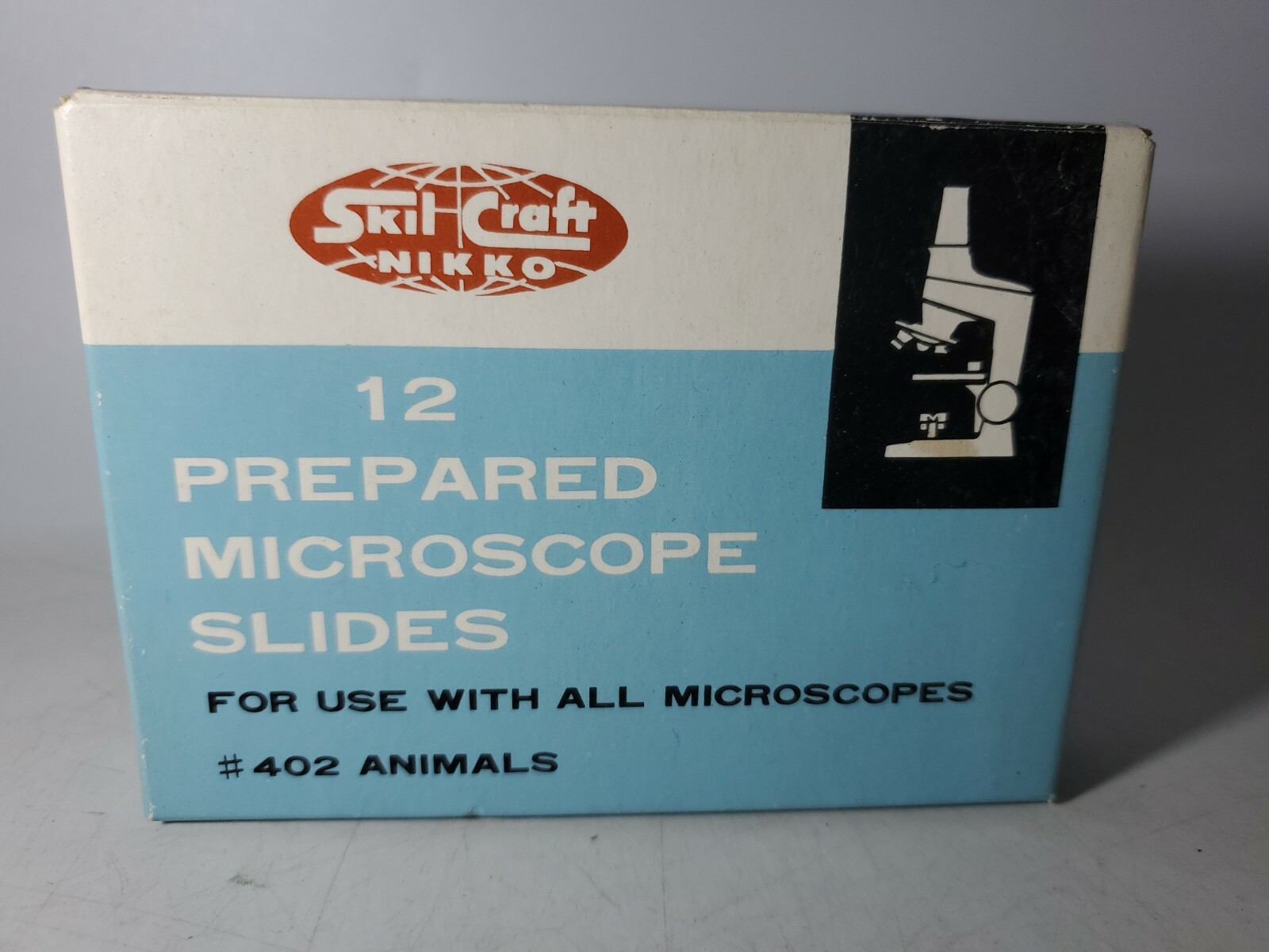 Vintage SKILCRAFT Prepared Microscope Slides 12 Old Stock Animals