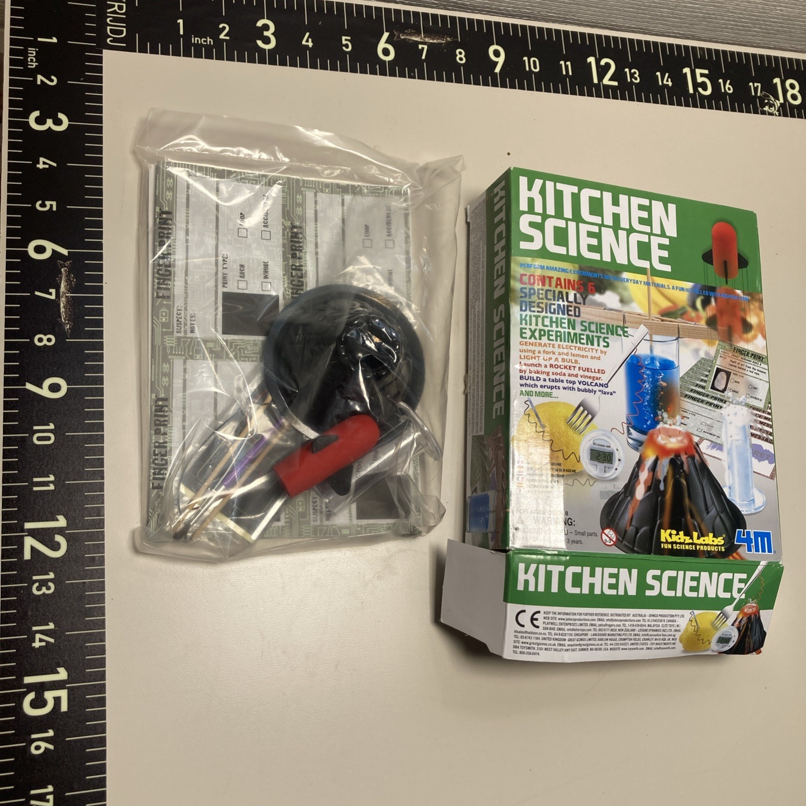 KidzLabs Kitchen Science Lab Kit Contains 6 Kids Experiments Ages 8+ New P24