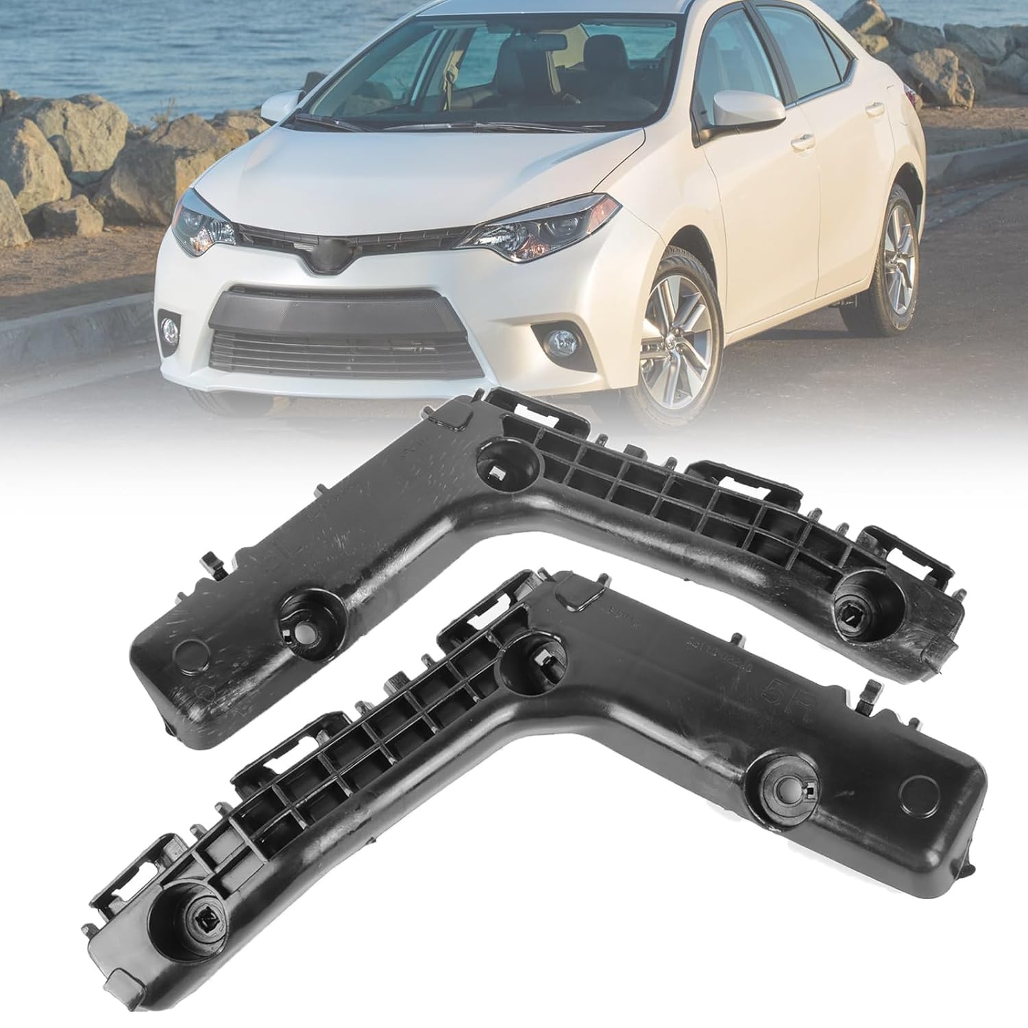 Toyota Corolla 2014-2016 Front Bumper Bracket Set Left Driver Right Passenger