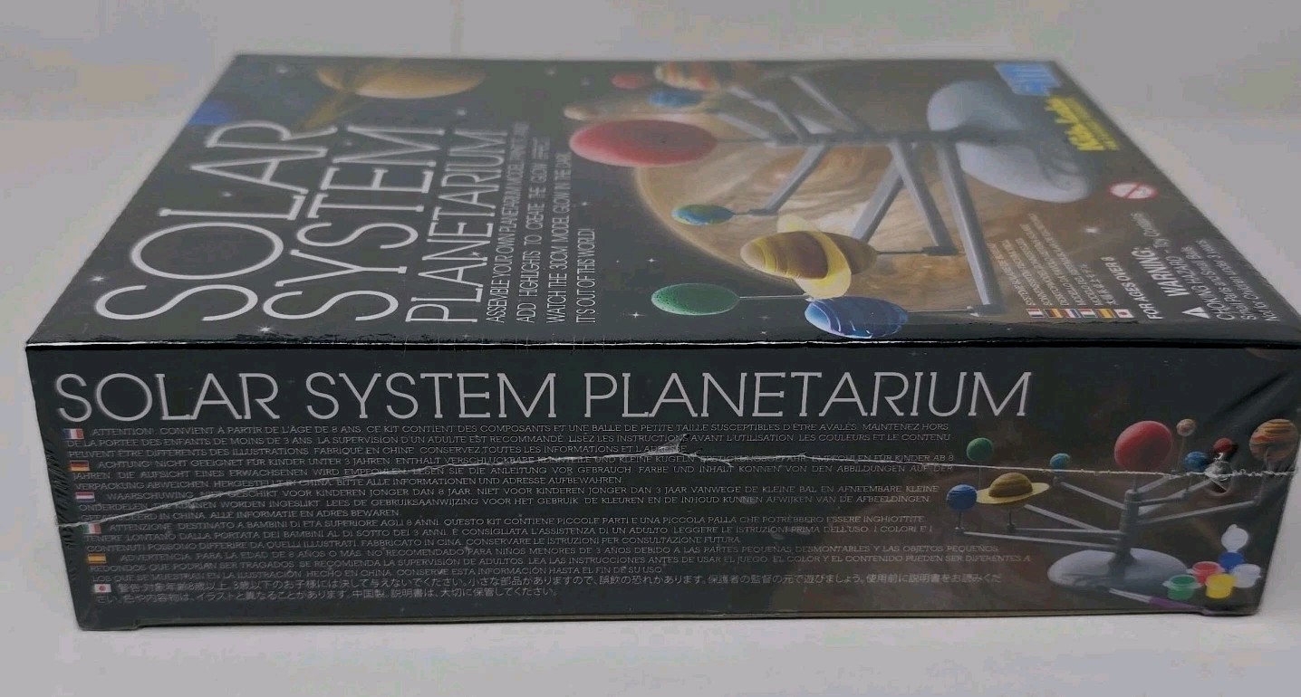 NEW Kidz Labs 4M Solar System Planetarium Model Kit Glows In The Dark 8+ Gift