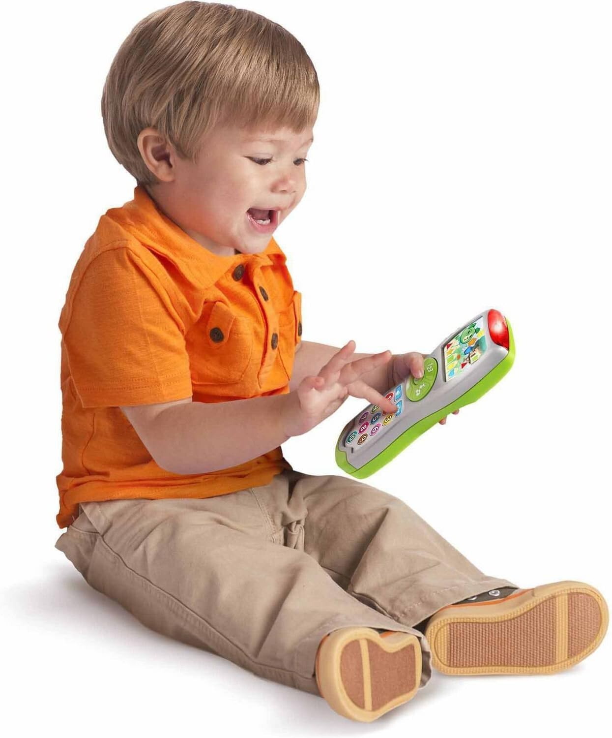 All-in-One Toddler Learning Lights Remote – Music, Shapes & Weather Fun, Green