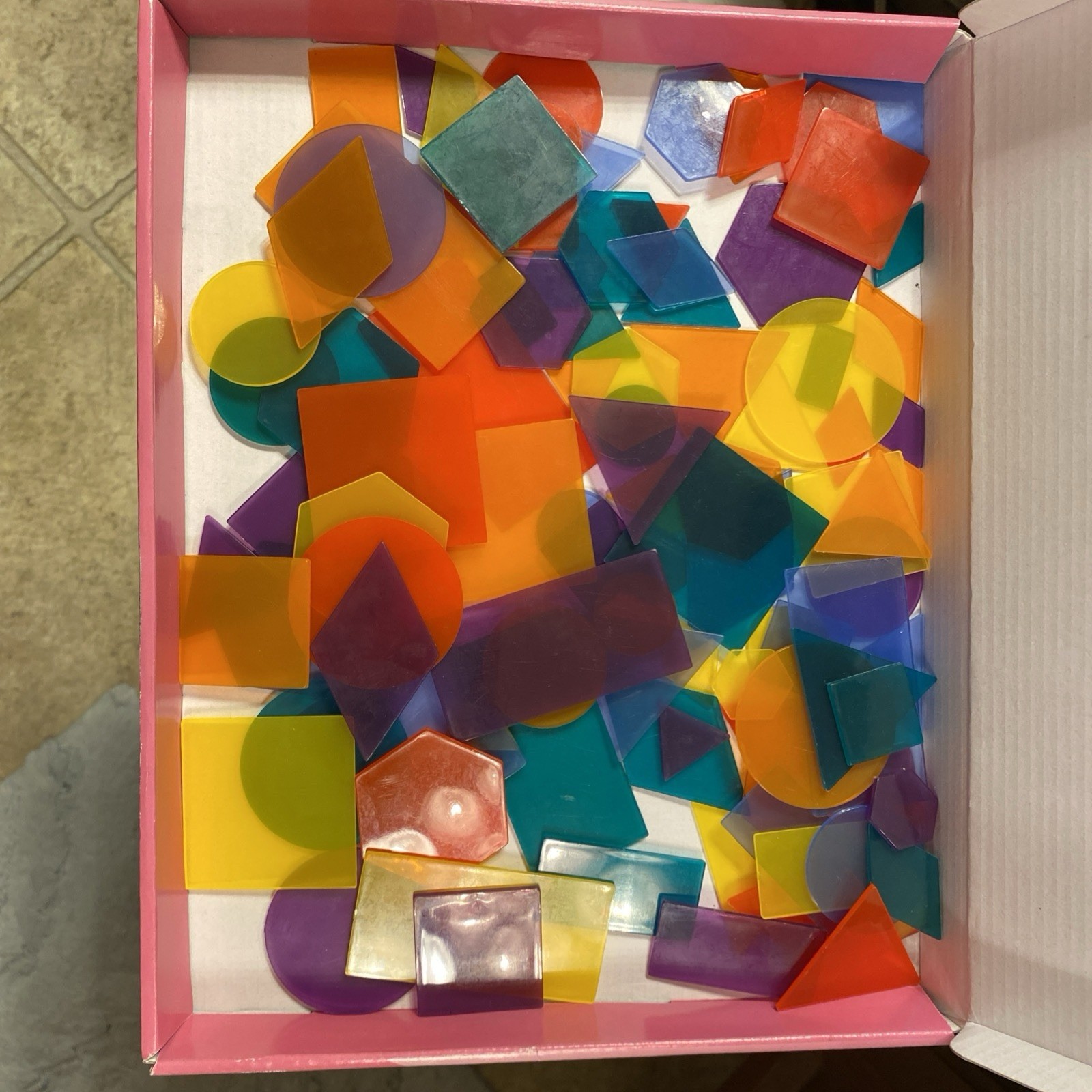 Touch Math Shapes Kit 106 Geometric Pieces+Manual Boxed Kit TM 1160