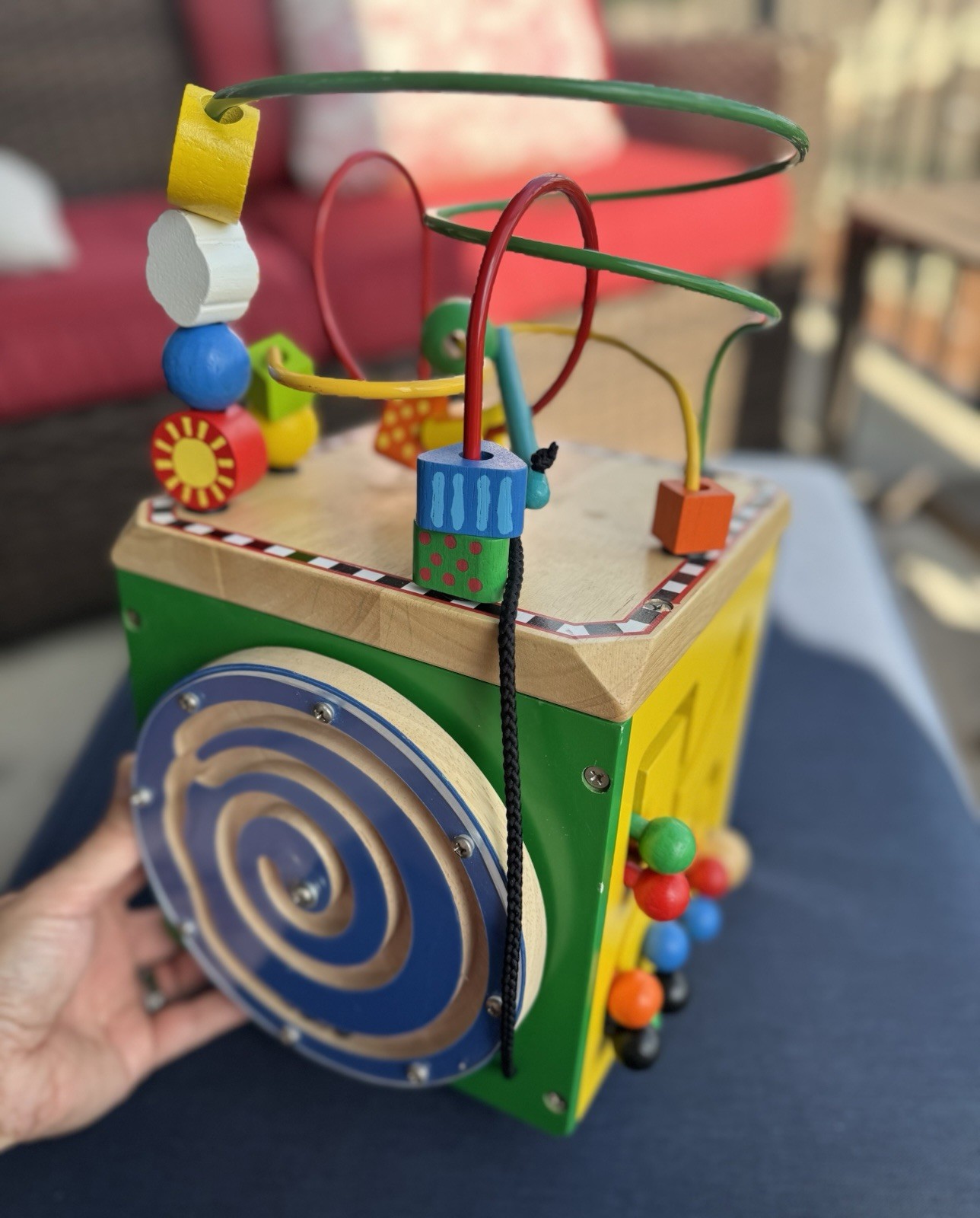 Parents by Battat Wooden Activity Cube Maze Educational Toddler Playset 19″