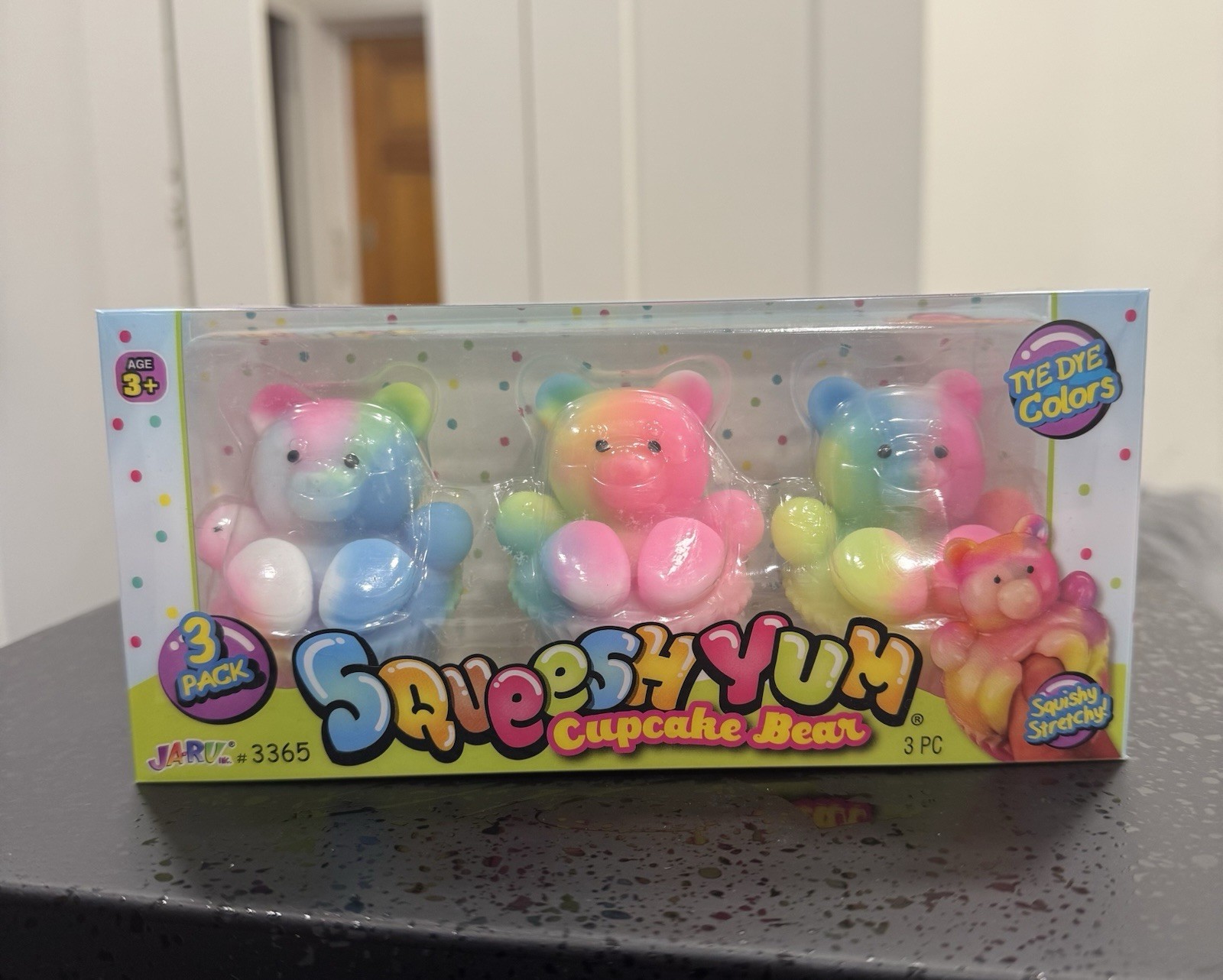 Squeeshy Yum Squishy Cupcake Bear – Pack Of 3 – Viral – NEW – Fast Ship
