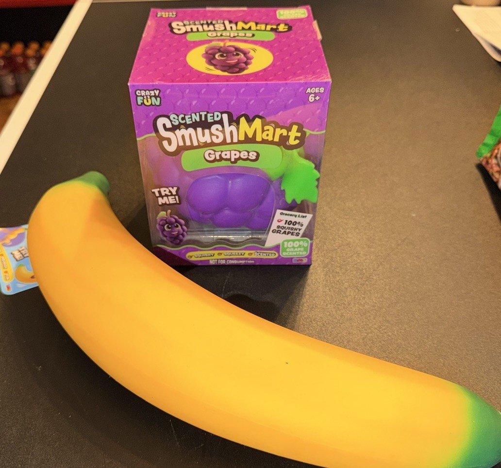 Crazy Fun Smushmart Grapes & Jumbo Banana Bundle FAST SHIP