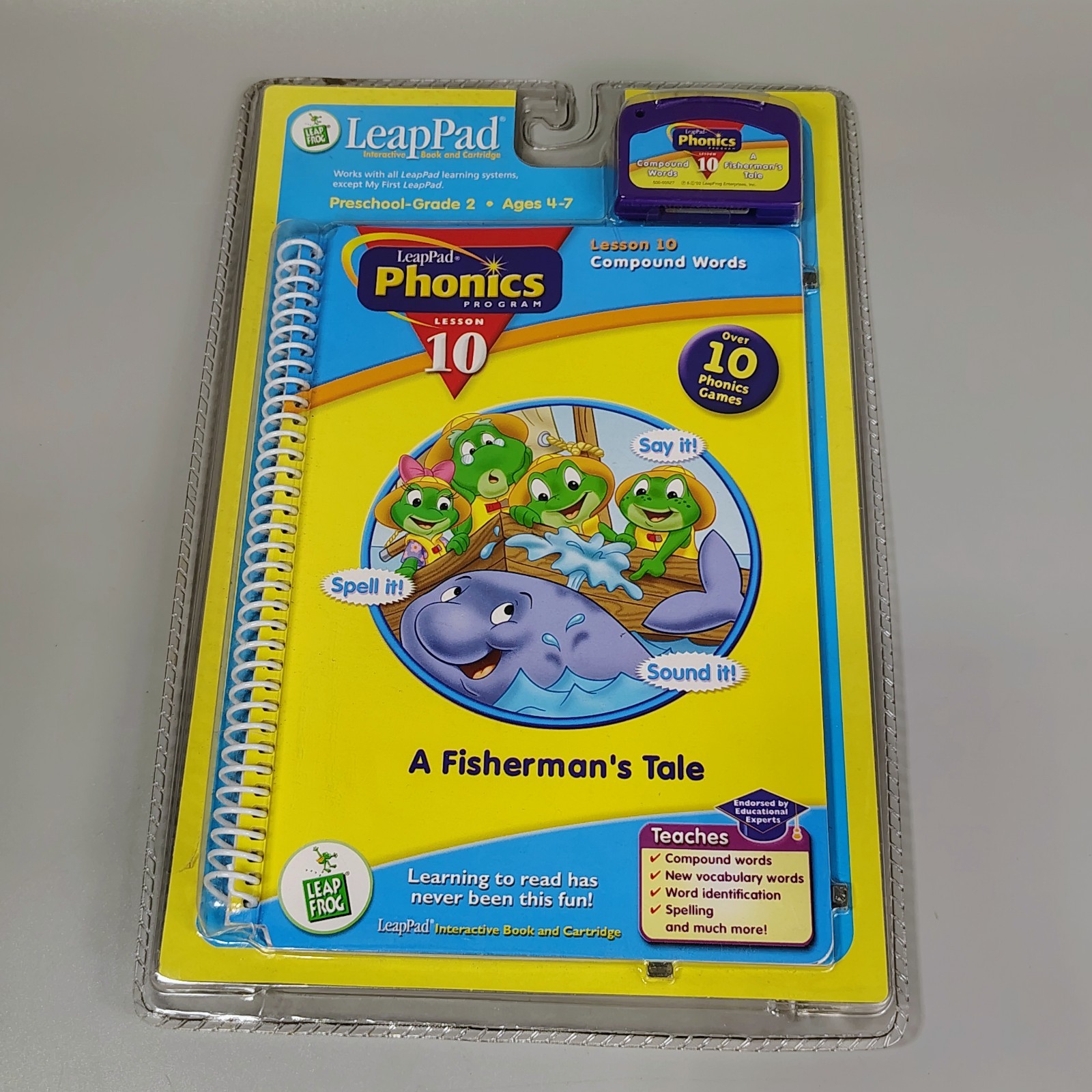 Leap Frog LeapPad Interactive Phonics Program Lesson 10 Cartridge & Booklet NEW