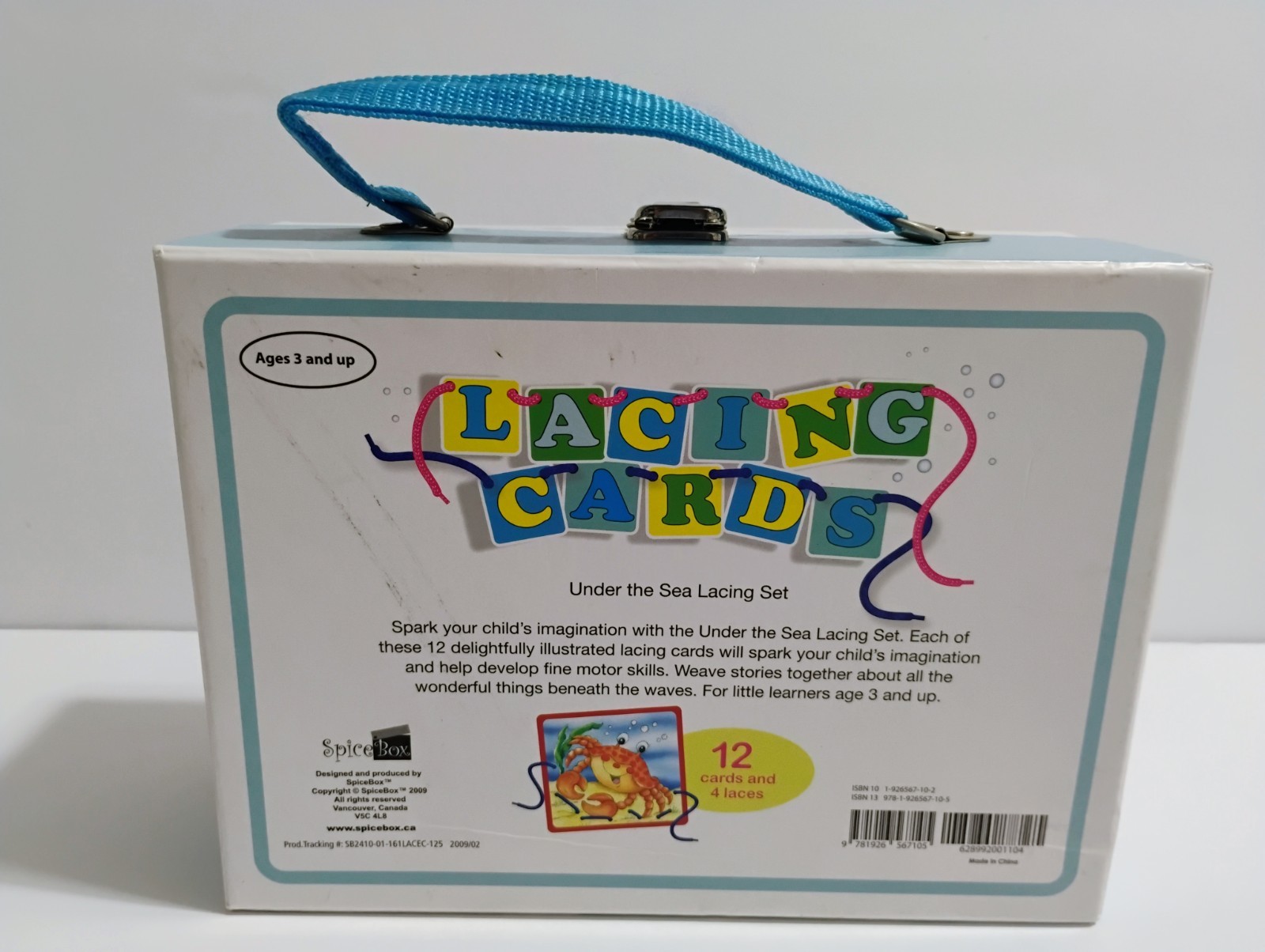 Vntg Spice Box Lacing Cards Under The Sea Edition In Latched Carrying Case
