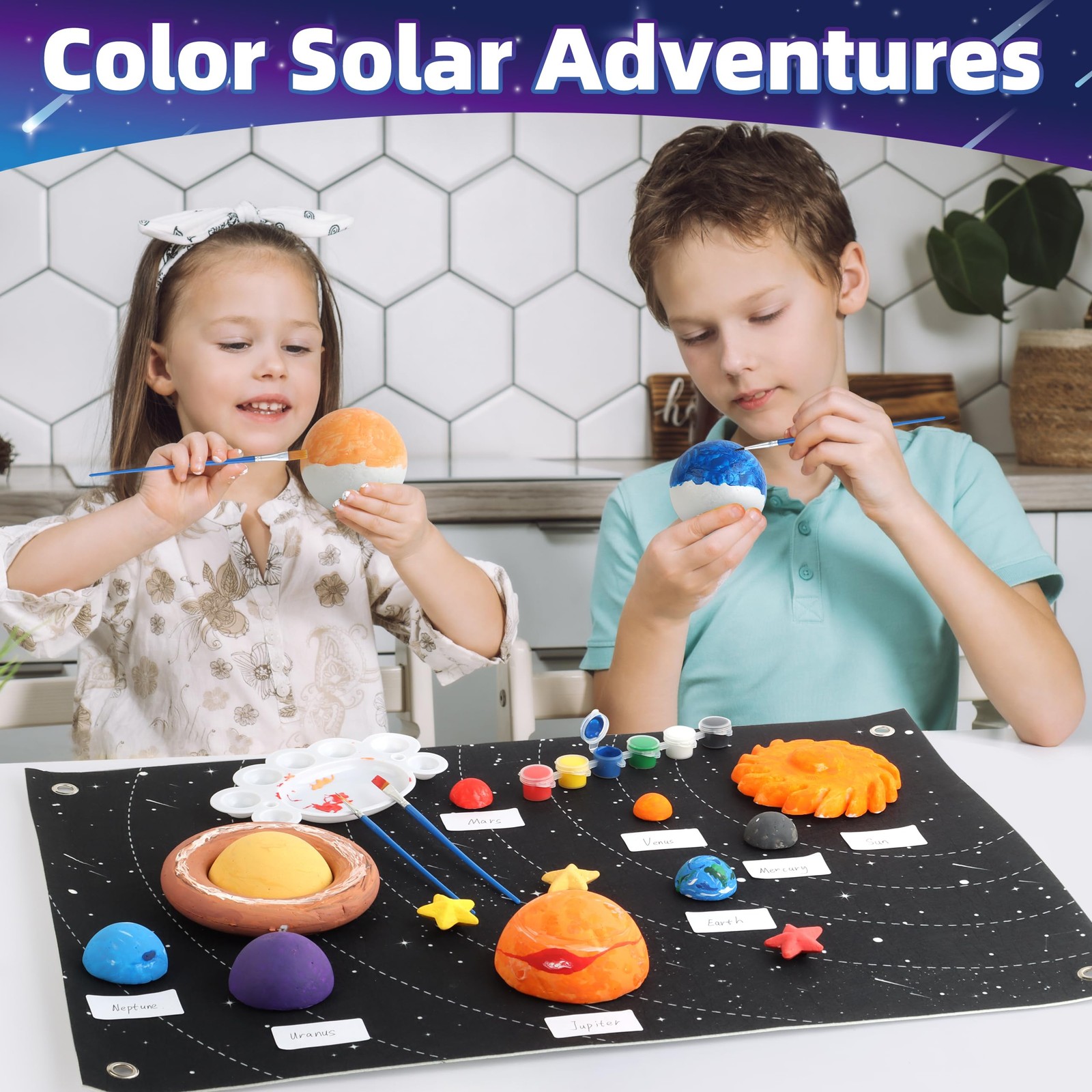 Solar System Project Kit for Kids, Solar System Model Toy Kit for Kids, Learn Sc