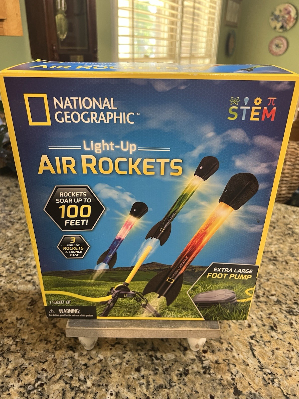 National Geographic Light Up Air Rockets Activity Set Kids New Open Box