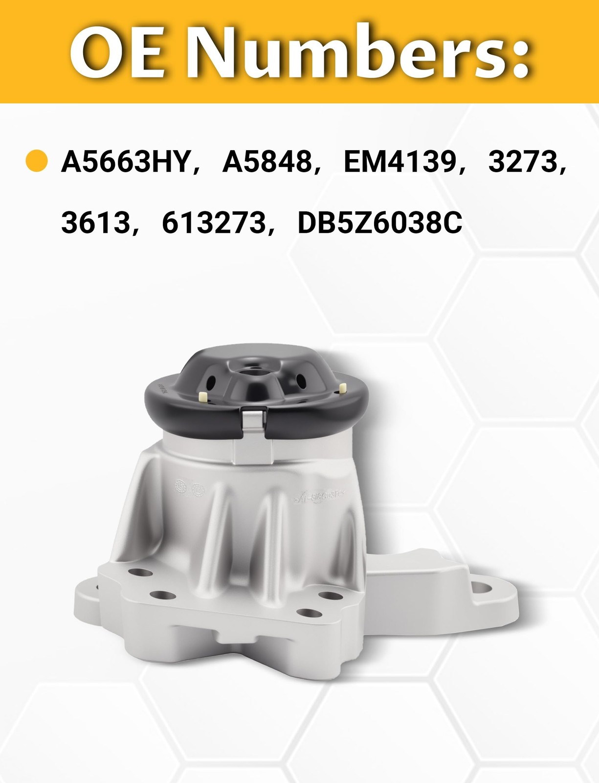 A5663HY Front Right Motor Mount Compatible with 11-15 Ford Explorer 3.5L, Pol…
