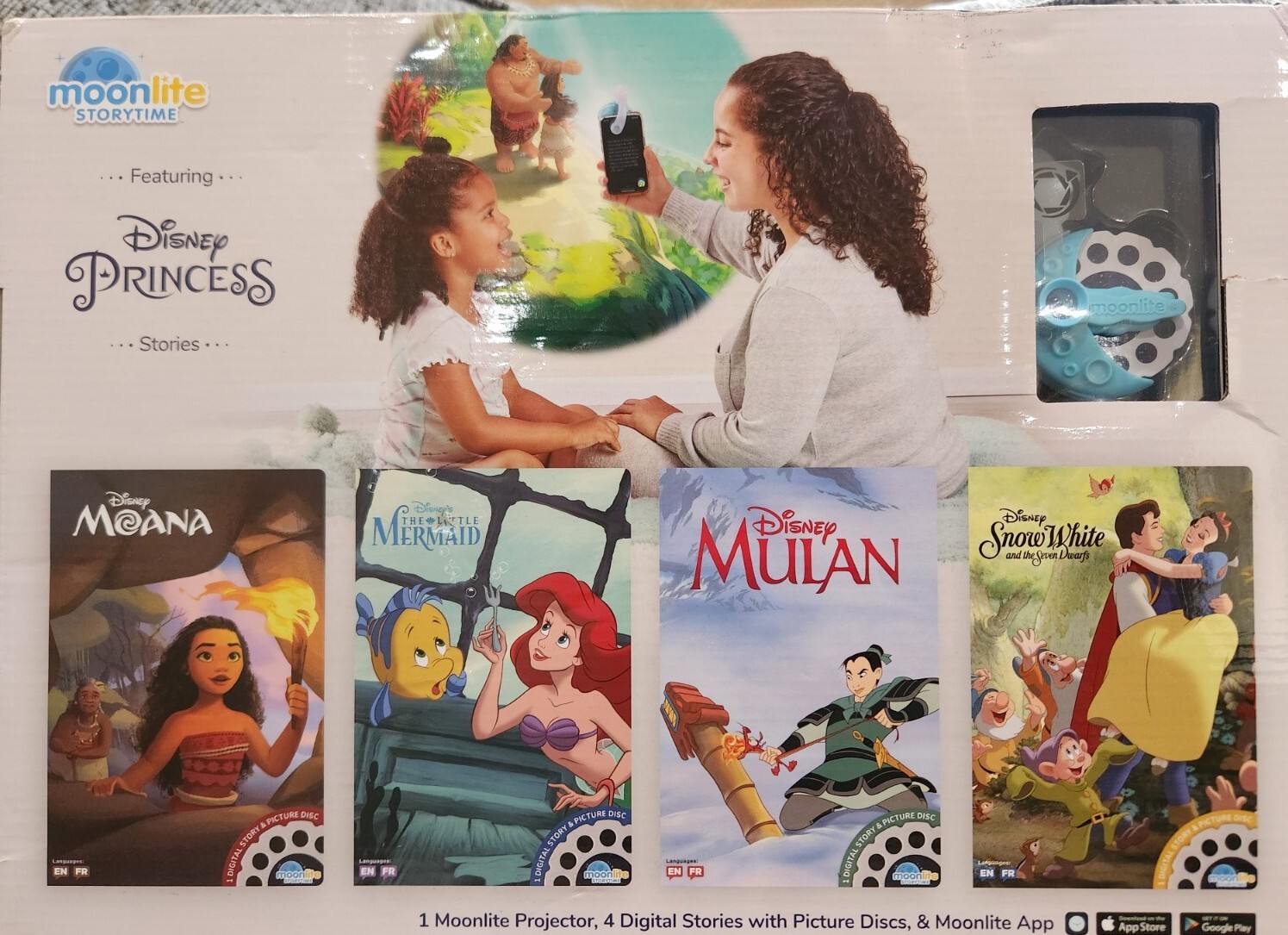 Storytime Mini Projector with 4 Disney Princess Stories, A Magical Way to Read