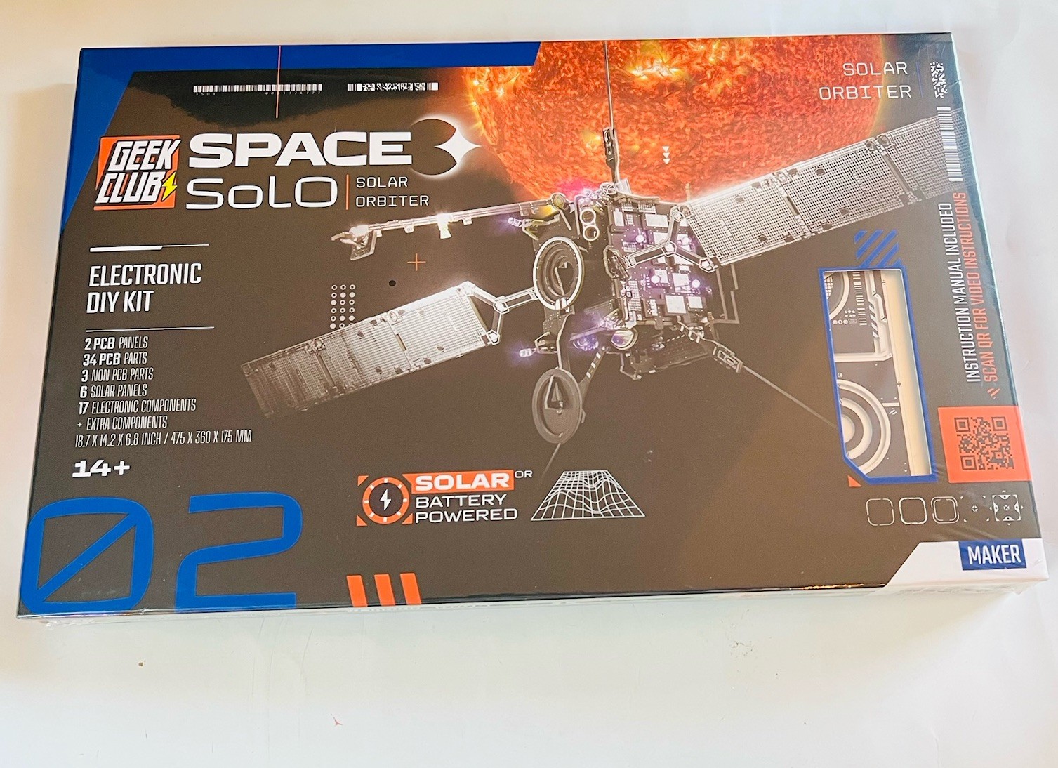 New Sealed Geek Club Space Solo Solar Orbiter Electronic DIY Kit, GC-SO-SOL1