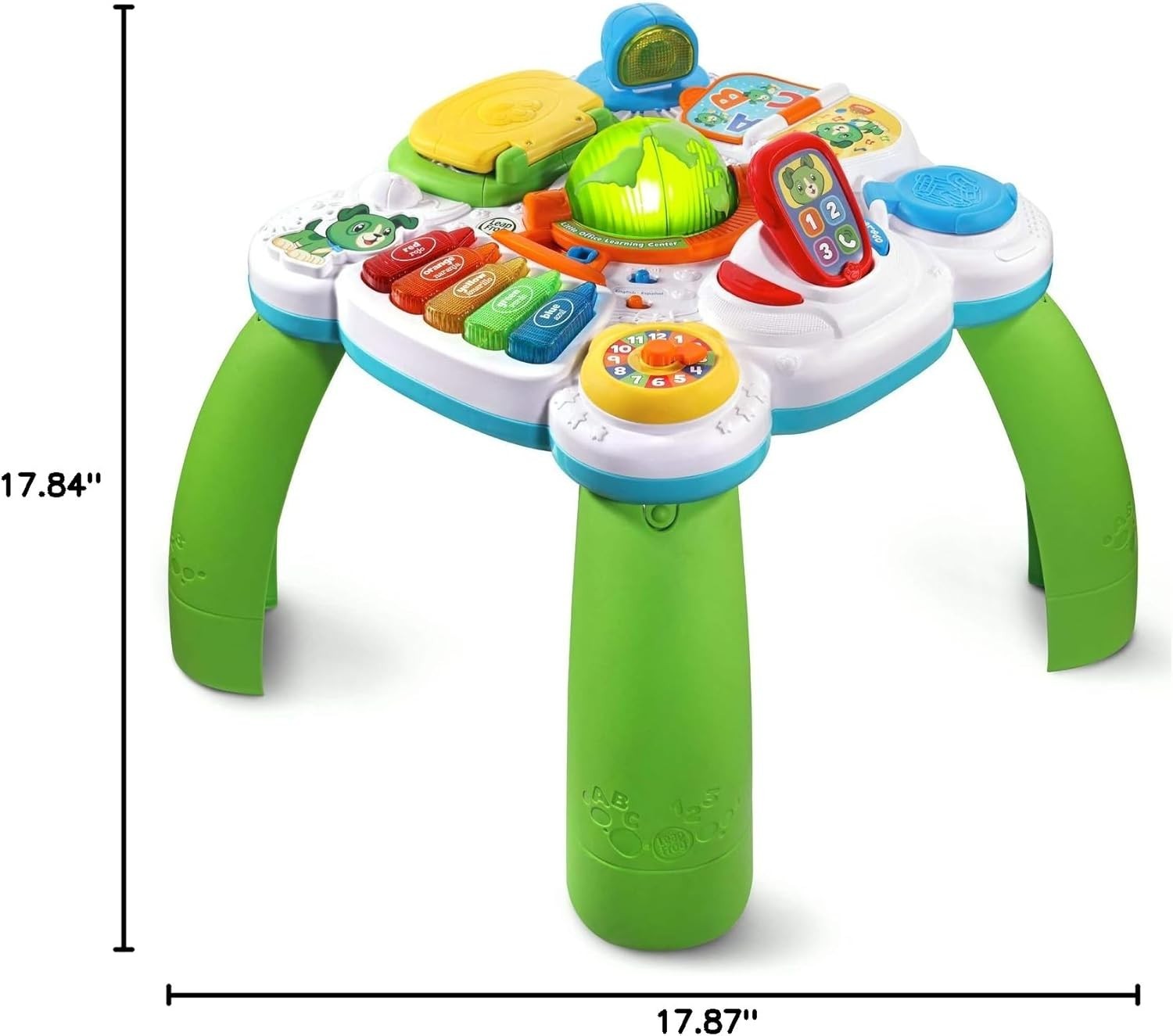 Green Learning Desk for Toddlers with Touch Points and Educational Features
