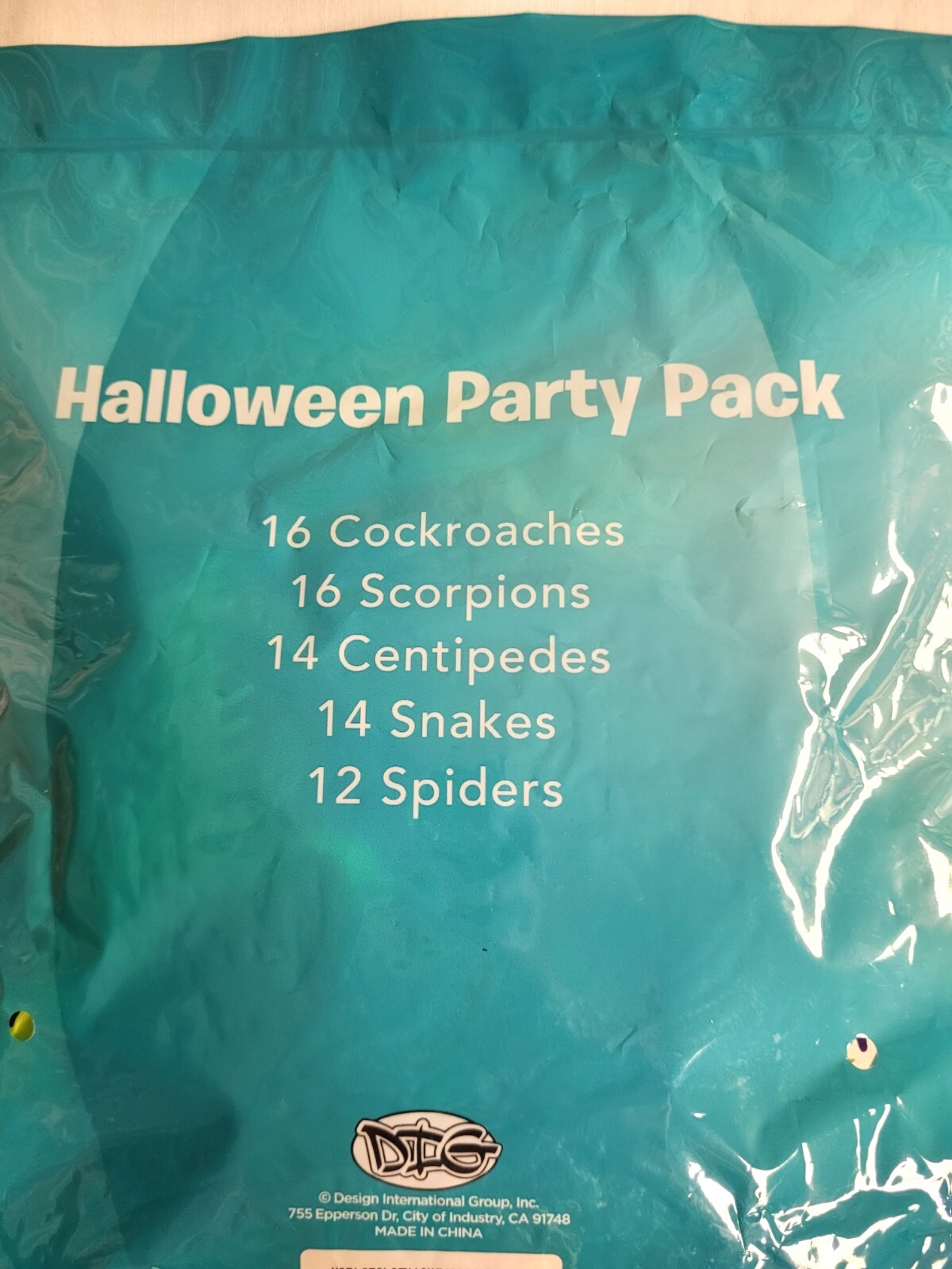 Halloween Bug Party Pack Creepy Crawly Spiders Roaches Scorpions Snakes 72 pcs
