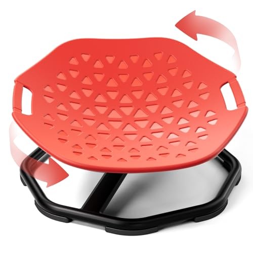 Spinning Chair for Autistic Kids, Upgrade Handle Sensory Toys for Kids Red
