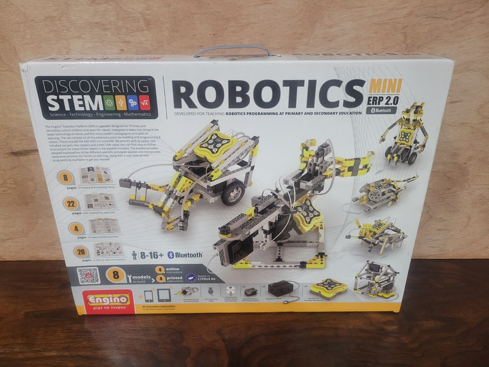 Engino STEM Build and Program Your Own Robot with Bluetooth, Mini ERP