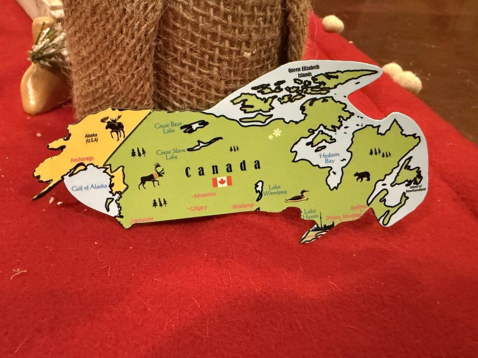 Ata-Boy Magnetic World Map Play-n-Learn Canada Piece 1