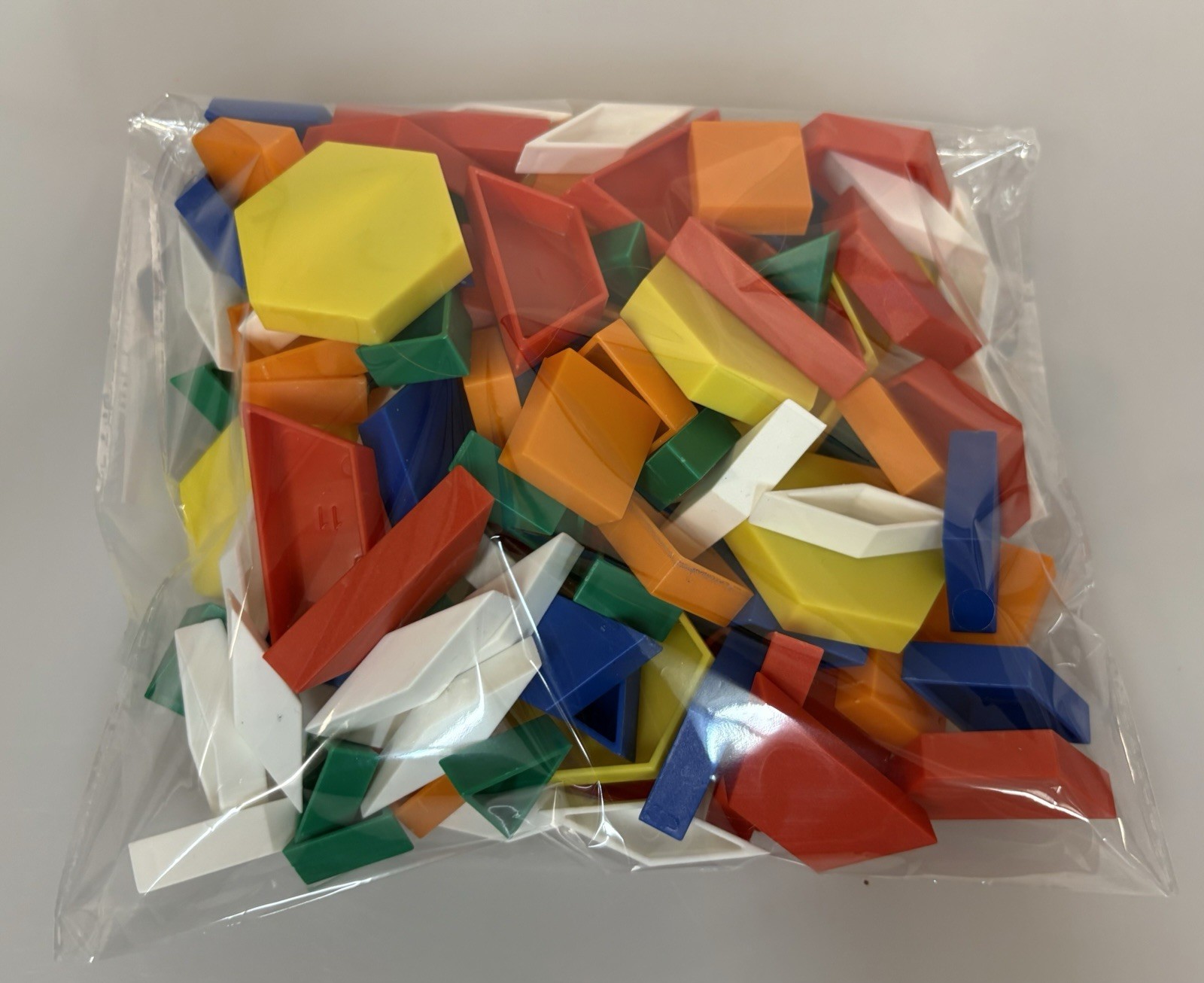 Geometric Plastic Pattern Blocks Educational School Math Education (100+ pcs)