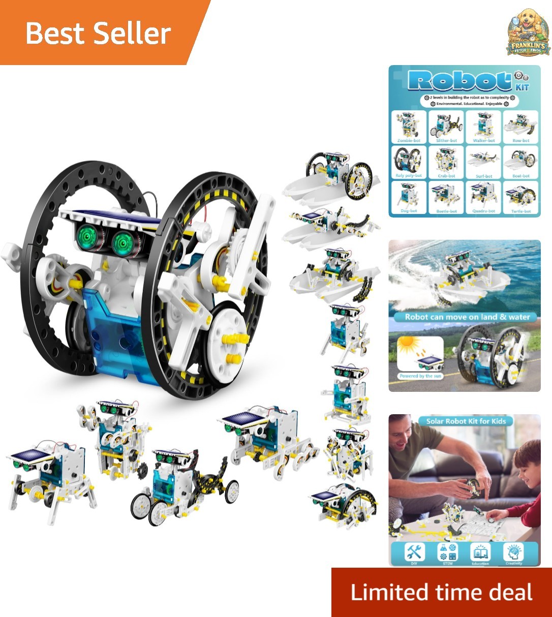 13-in-1 Solar Robot Toys for Ages 8 9 10 11 12 Old Boys Girls, STEM Science …