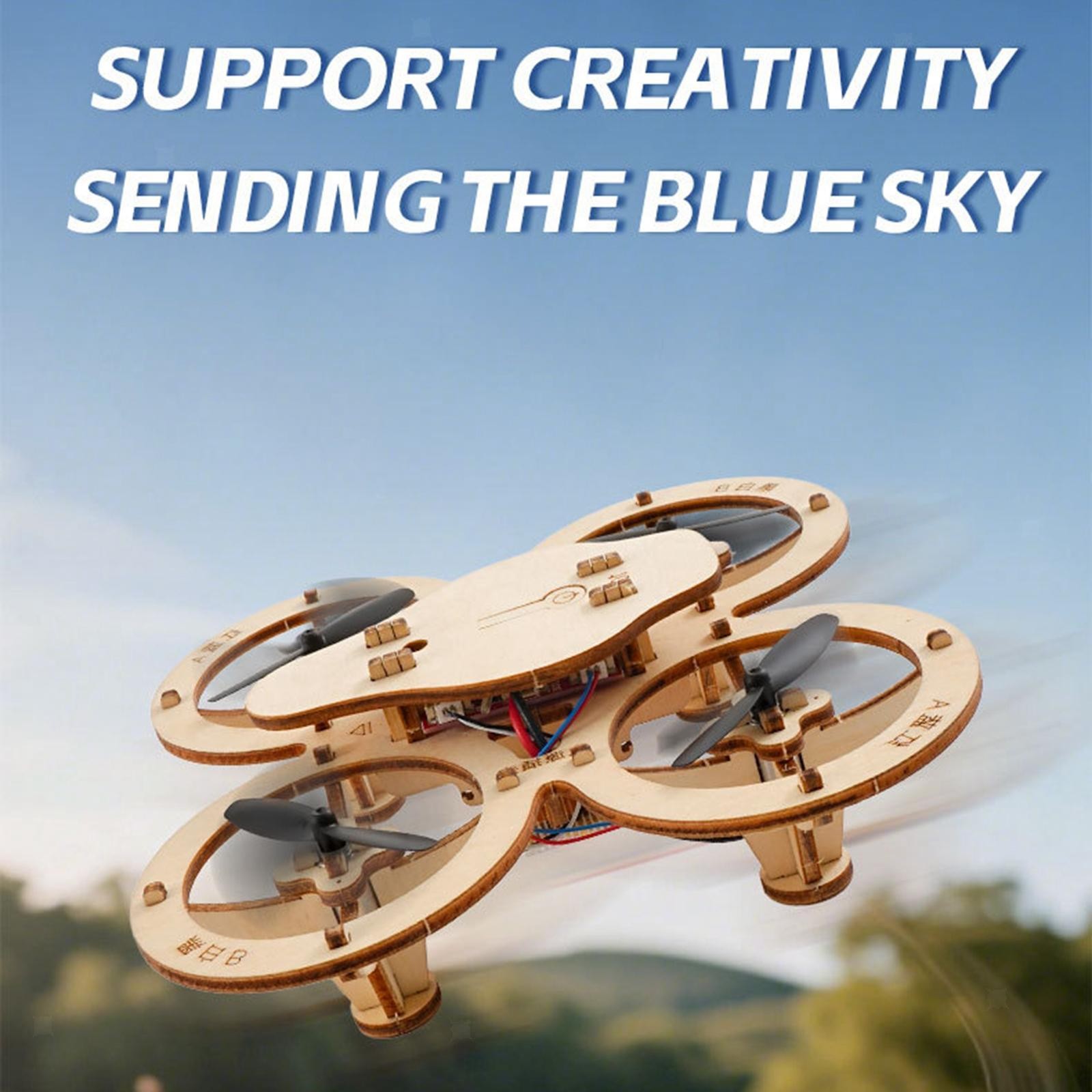 DIY Wooden Assembly RC Aircraft Kit Educational Science Experiment Toy Boys