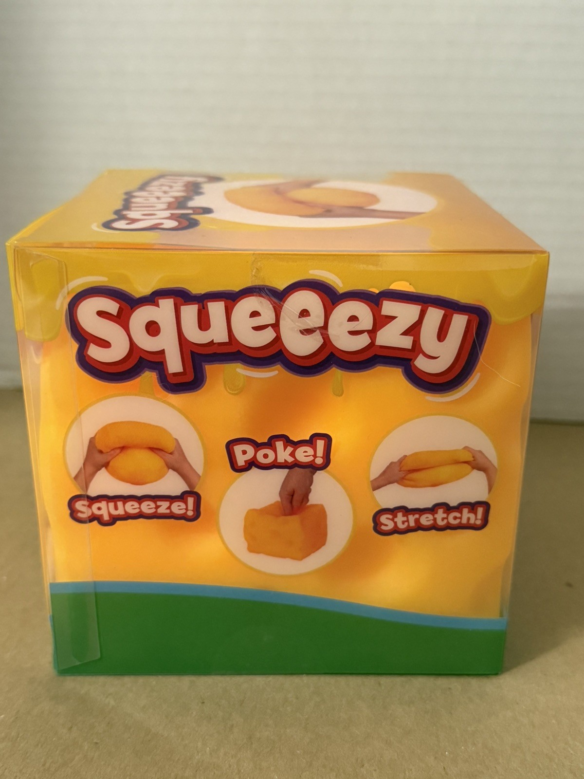Sunny Days Jumbo Squeezy Cheese Yellow Squishy Toy Stress Relief Fun NEW🧀