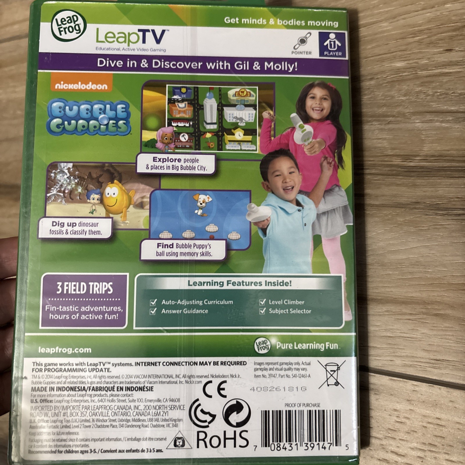 NEW Nickelodeon Bubble Guppies LeapFrog TV Game Cartridge Science 3-5 yrs Sealed
