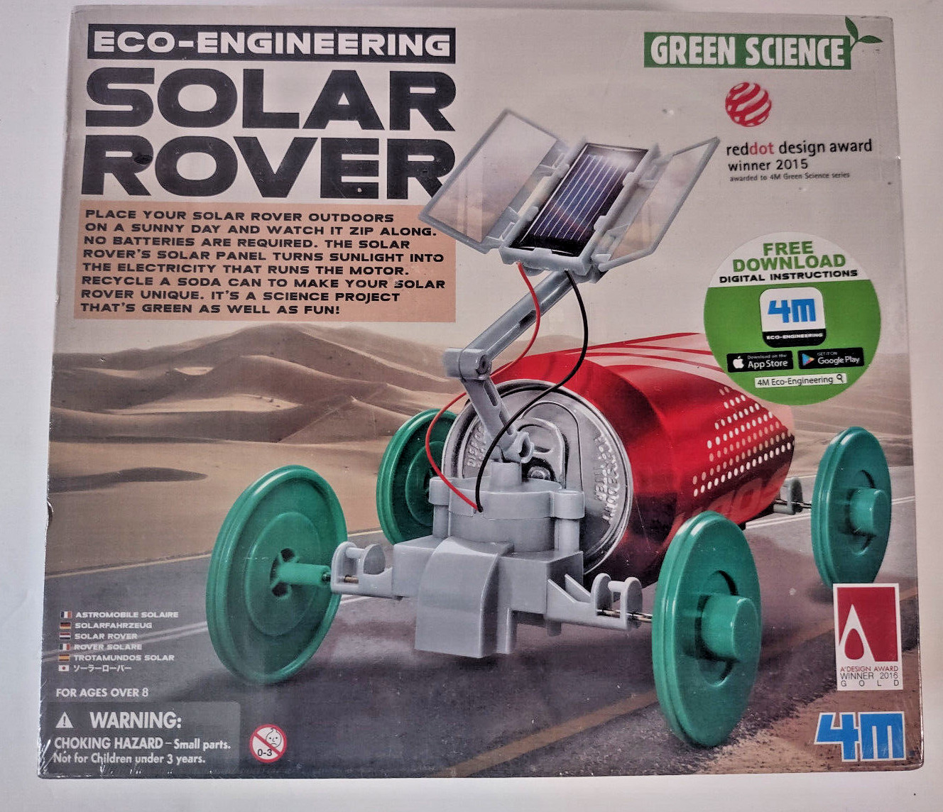 4M Eco-Engineering Green Science Solar Rover Project Kit Red Dot Design Winner!